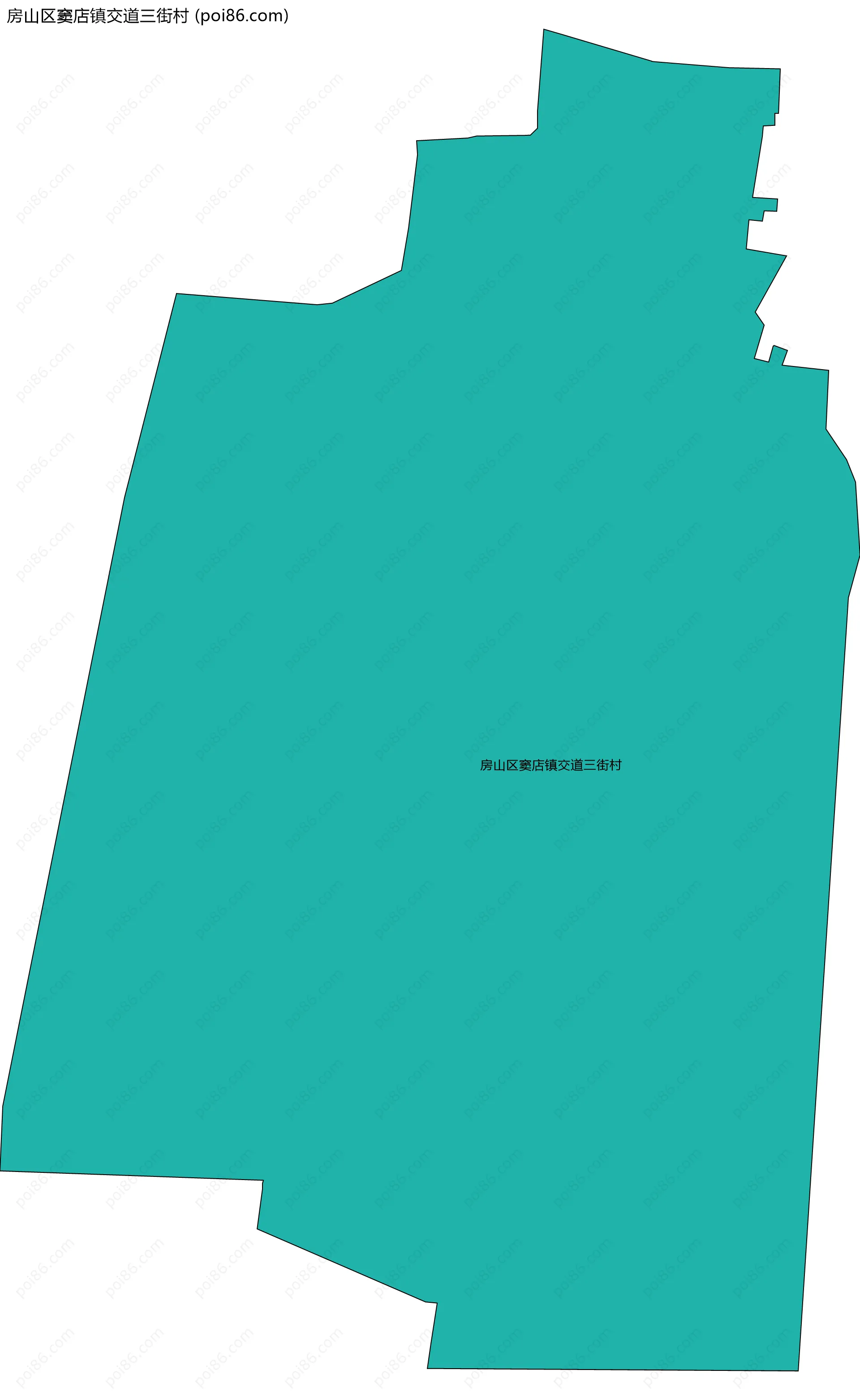房山区窦店镇交道三街村边界地图