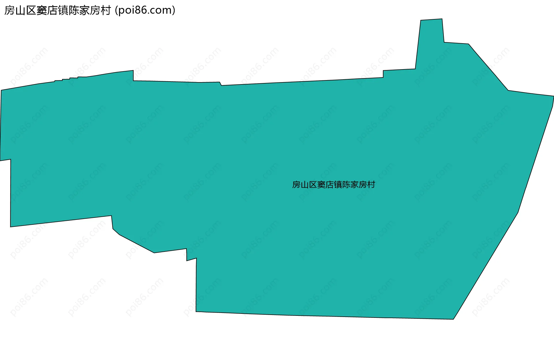 房山区窦店镇陈家房村边界地图