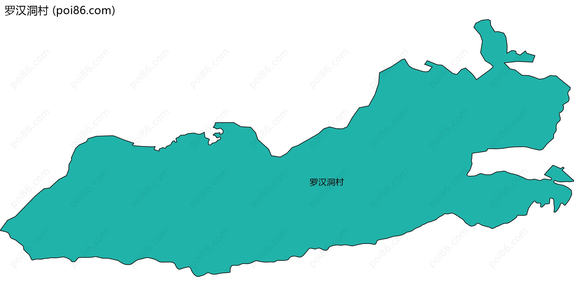 罗汉洞村边界地图