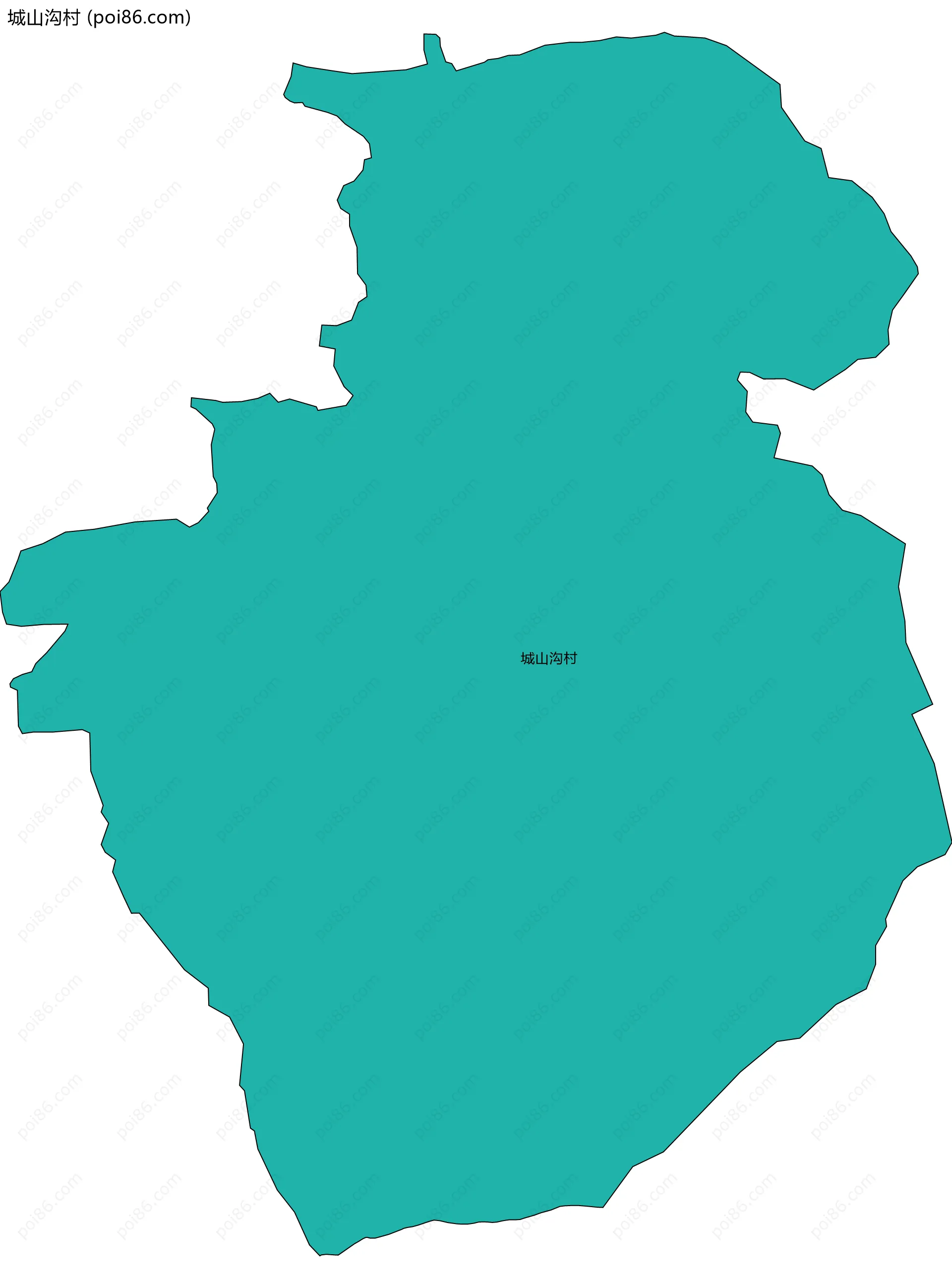 城山沟村边界地图