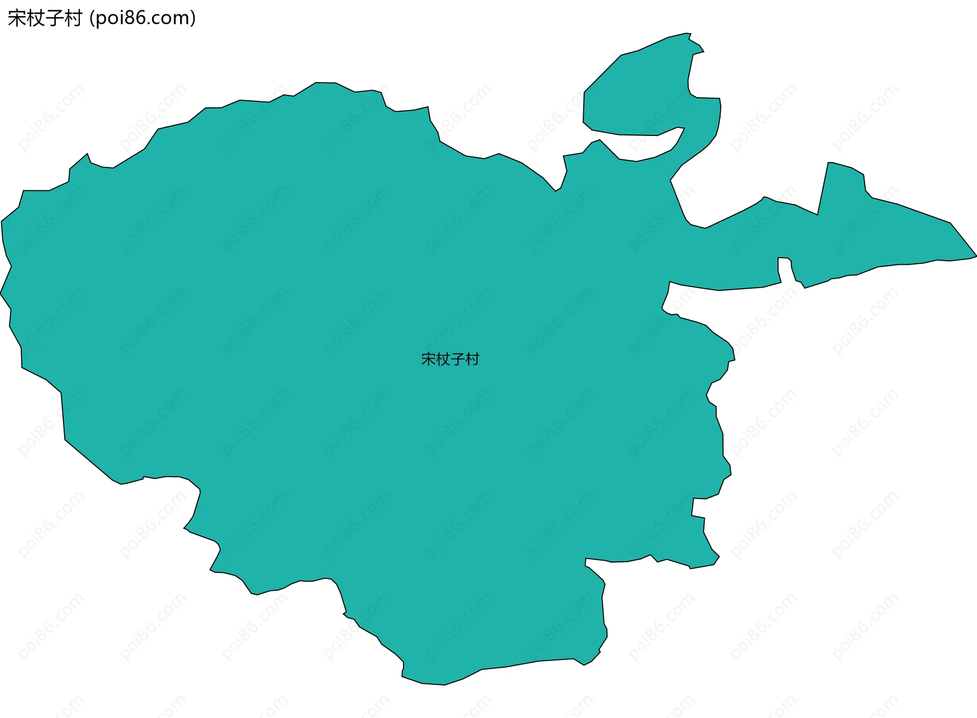 宋杖子村边界地图