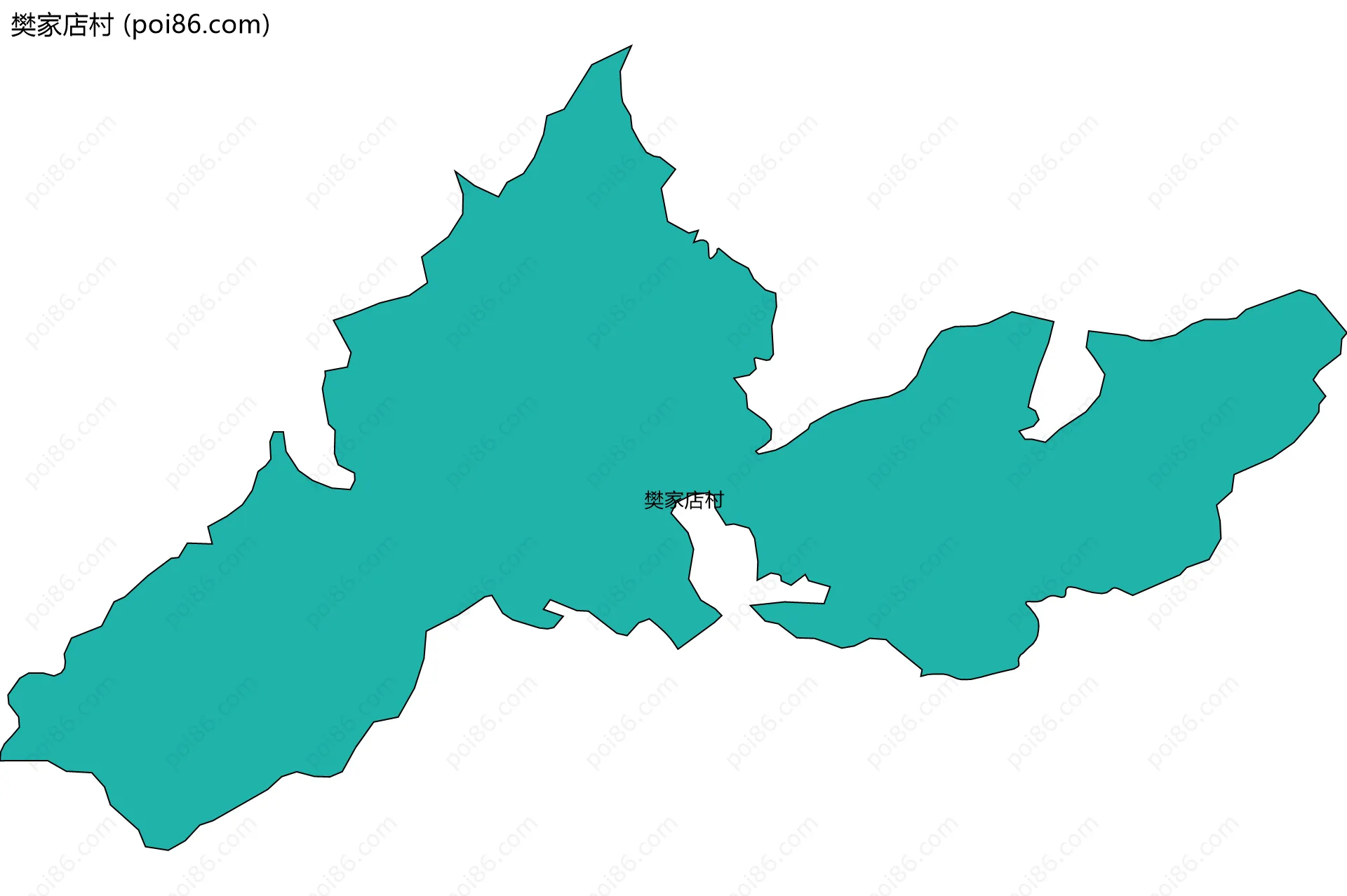 樊家店村边界地图