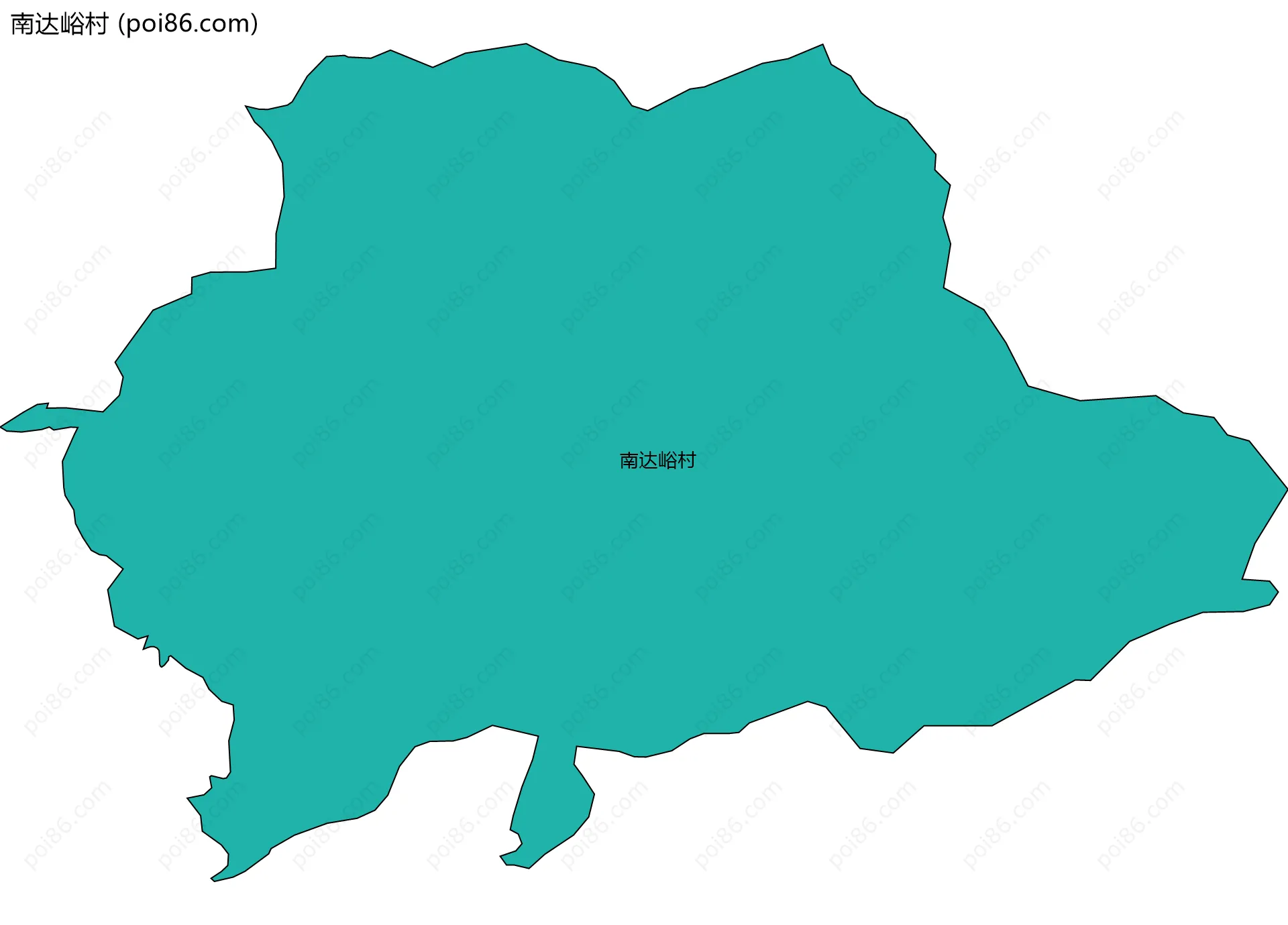 南达峪村边界地图