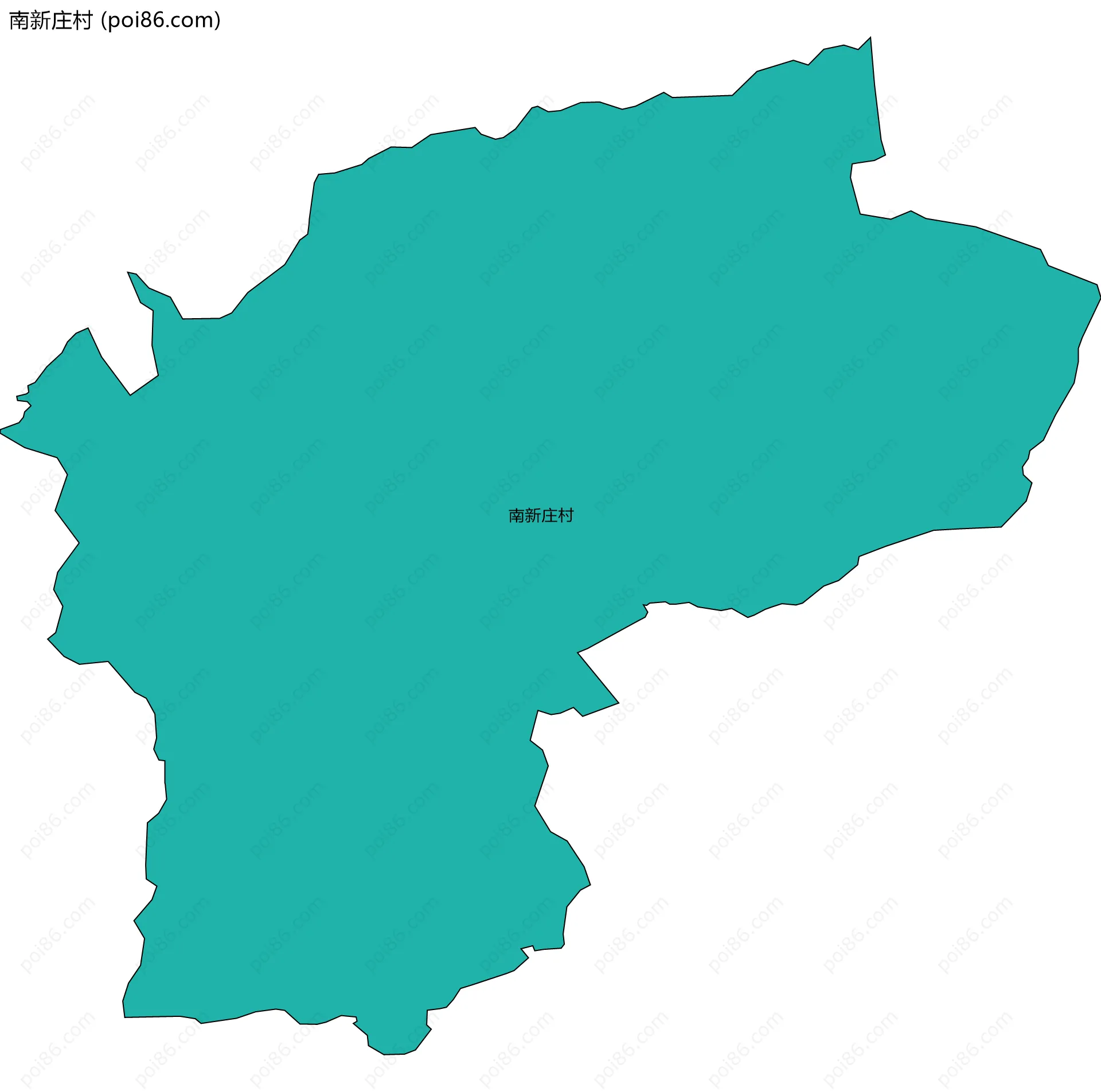 南新庄村边界地图