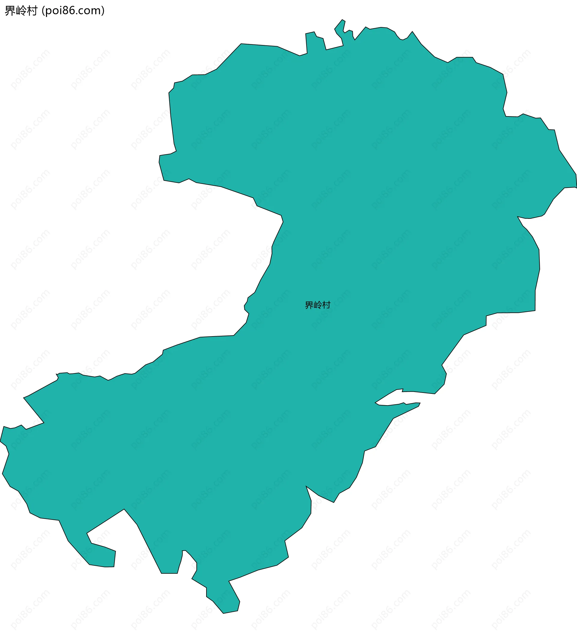 界岭村边界地图