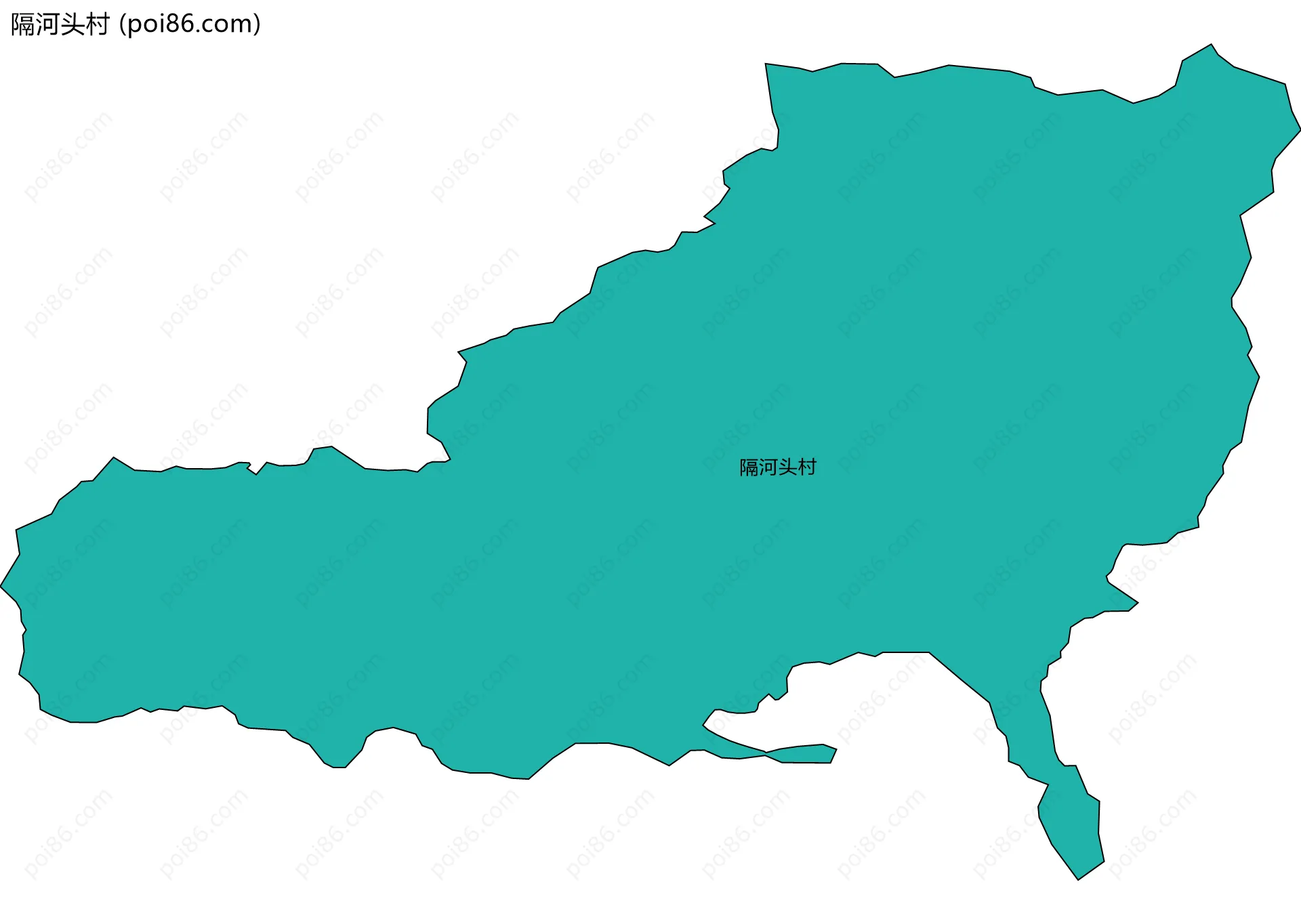 隔河头村边界地图