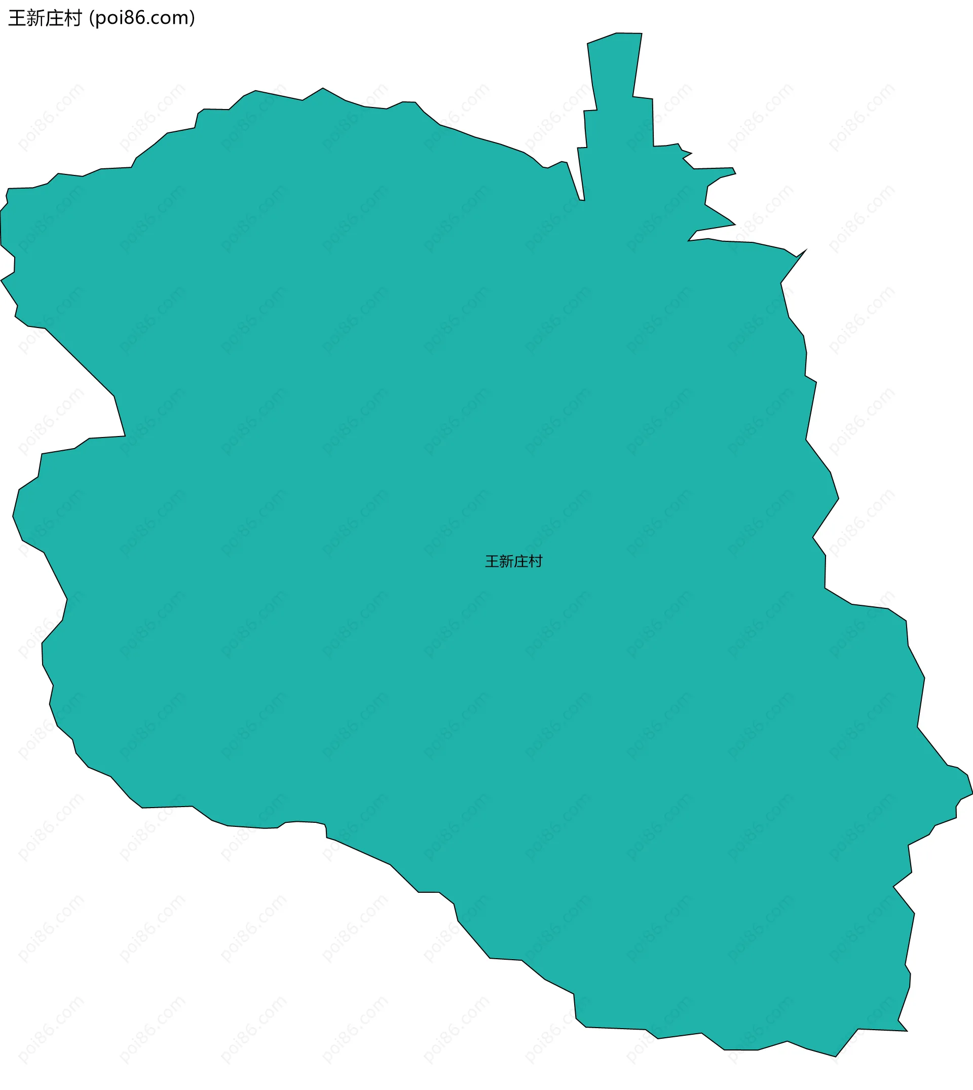 王新庄村边界地图