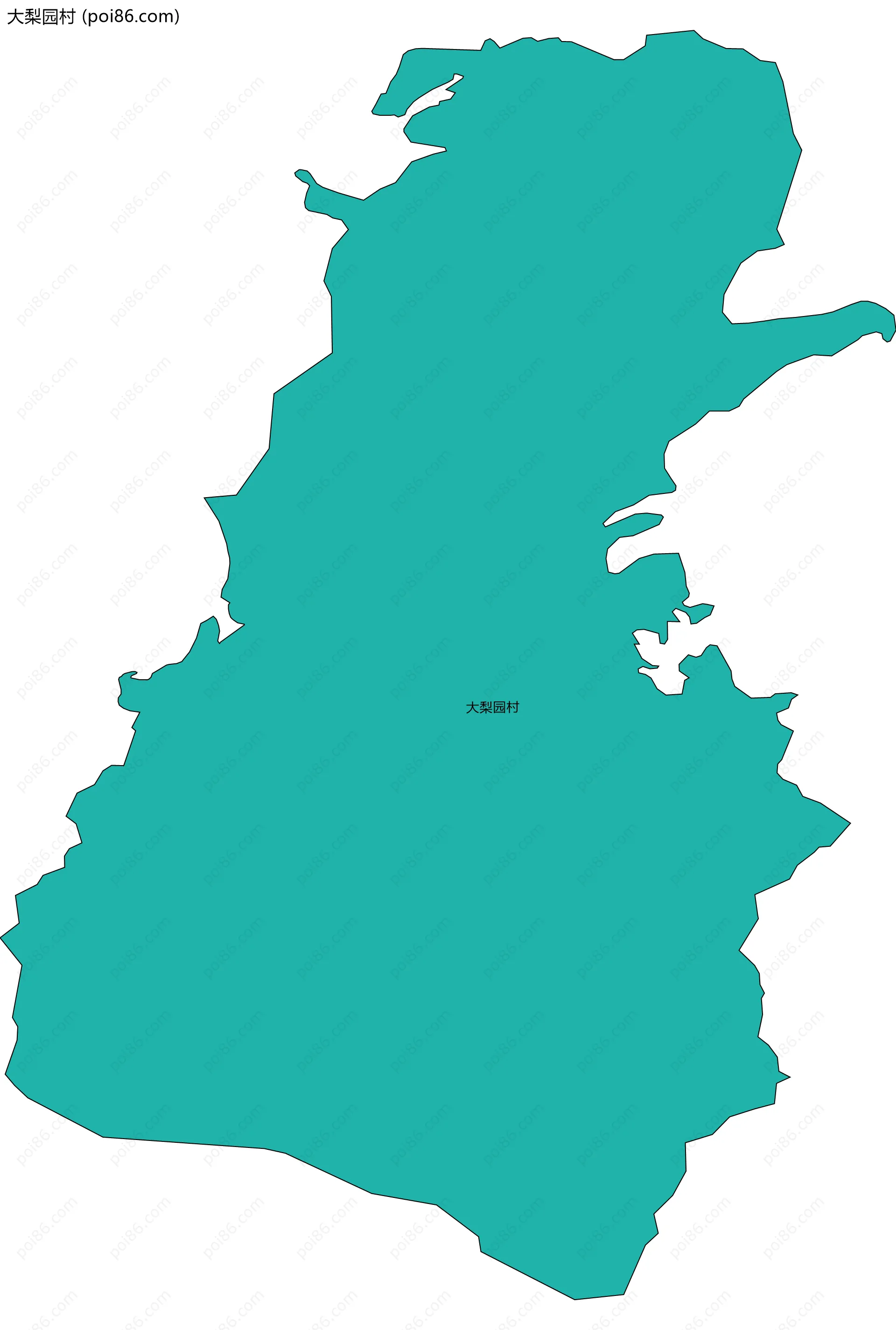 大梨园村边界地图