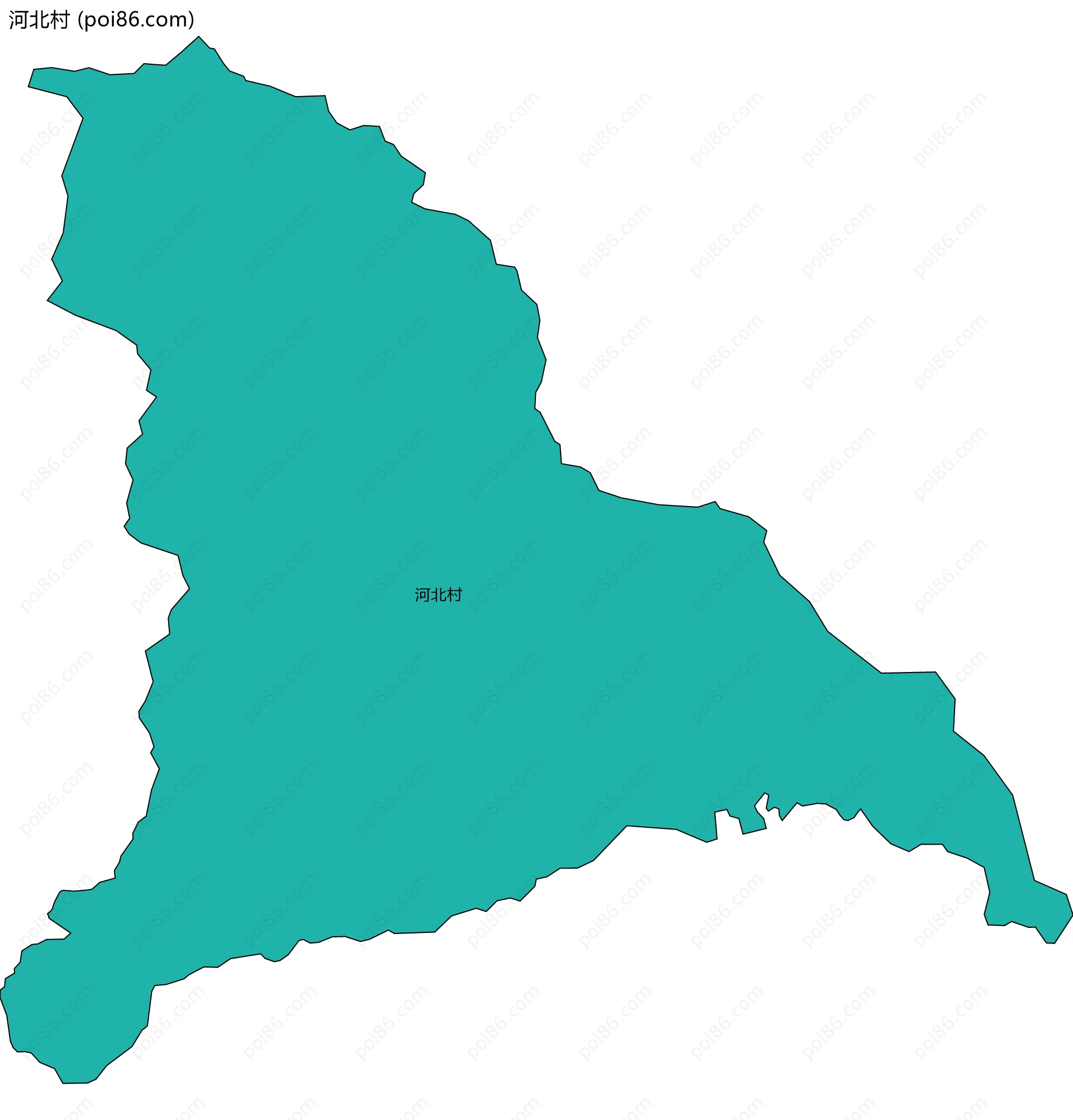 河北村边界地图