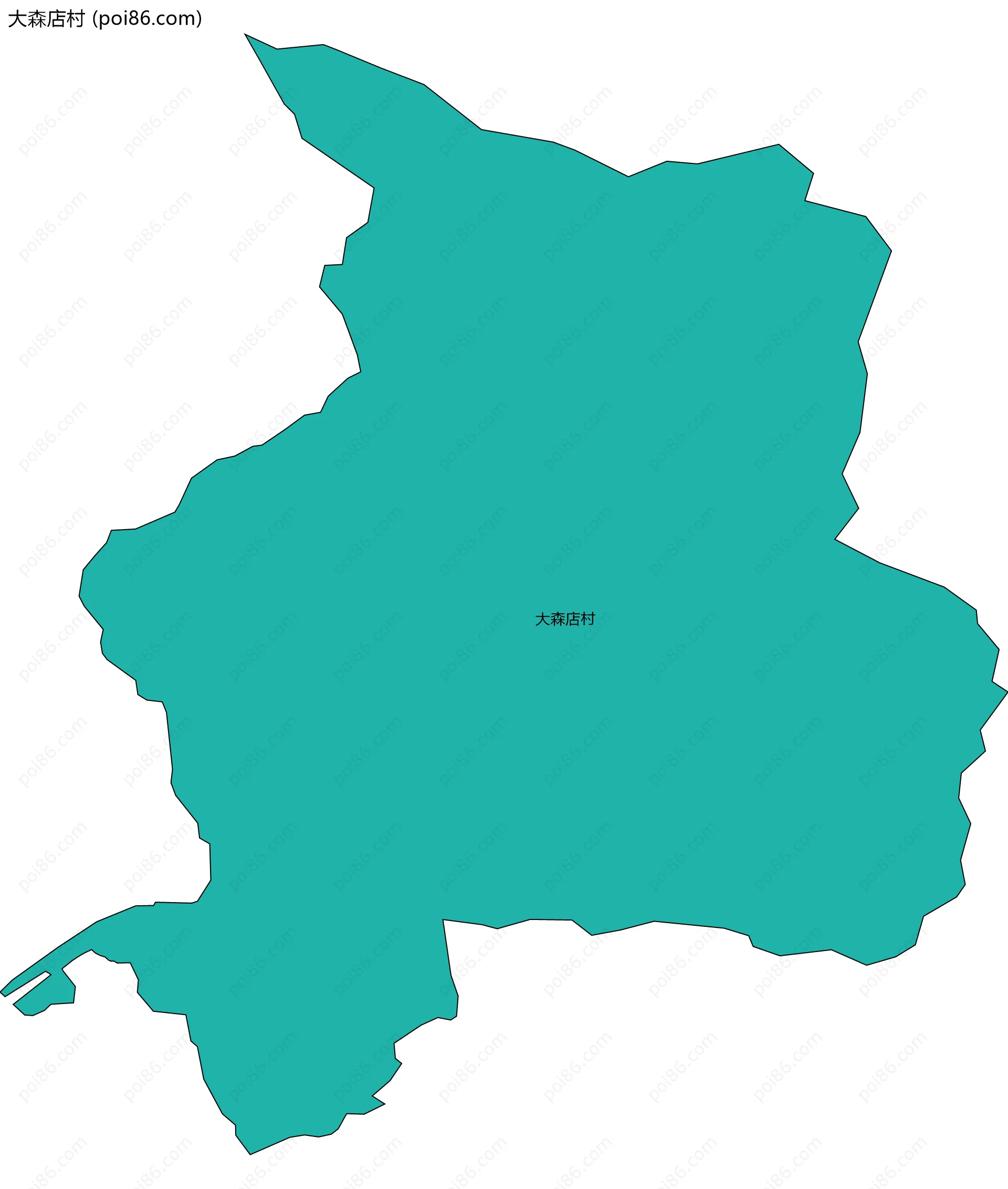 大森店村边界地图