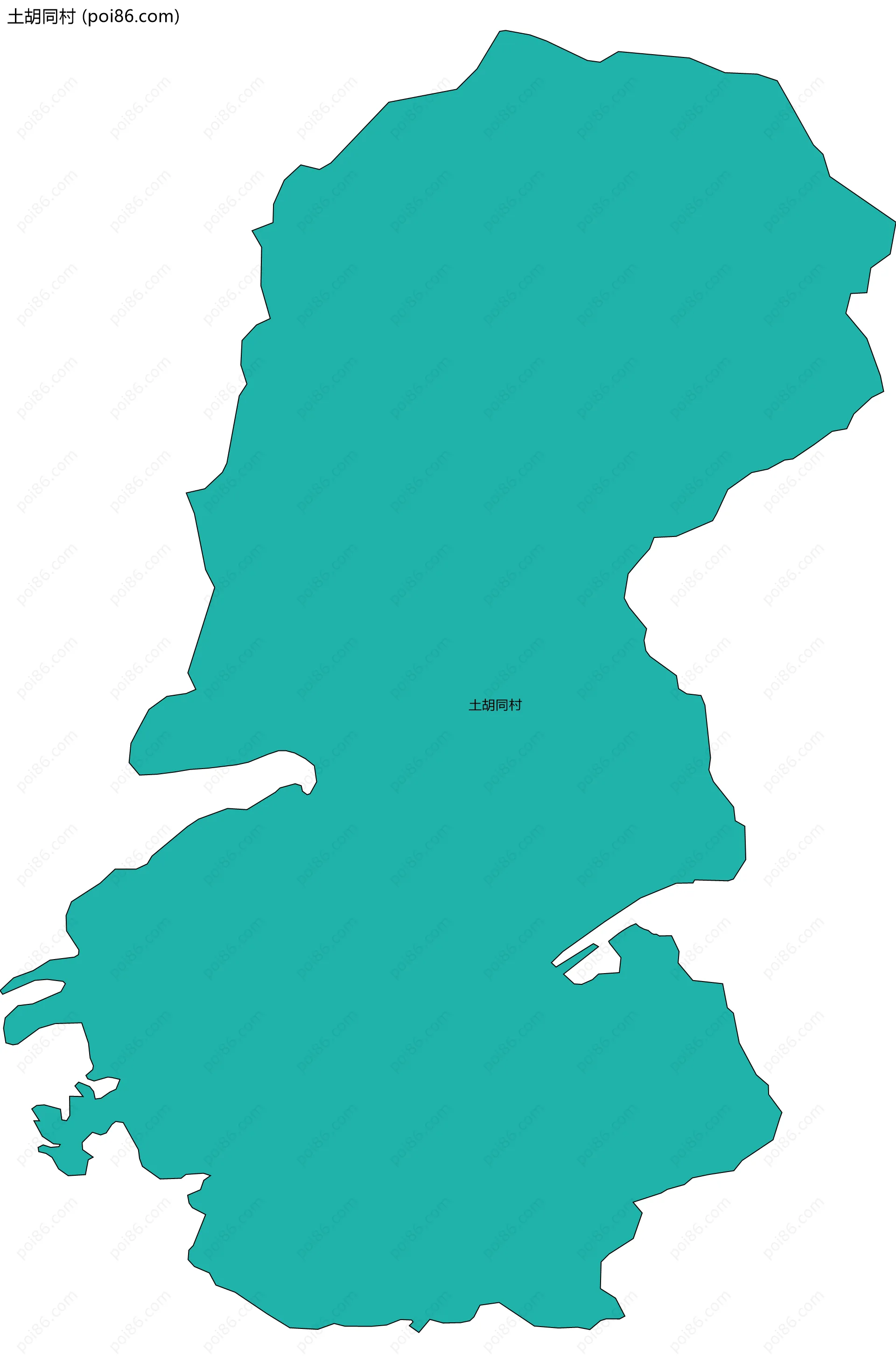 土胡同村边界地图