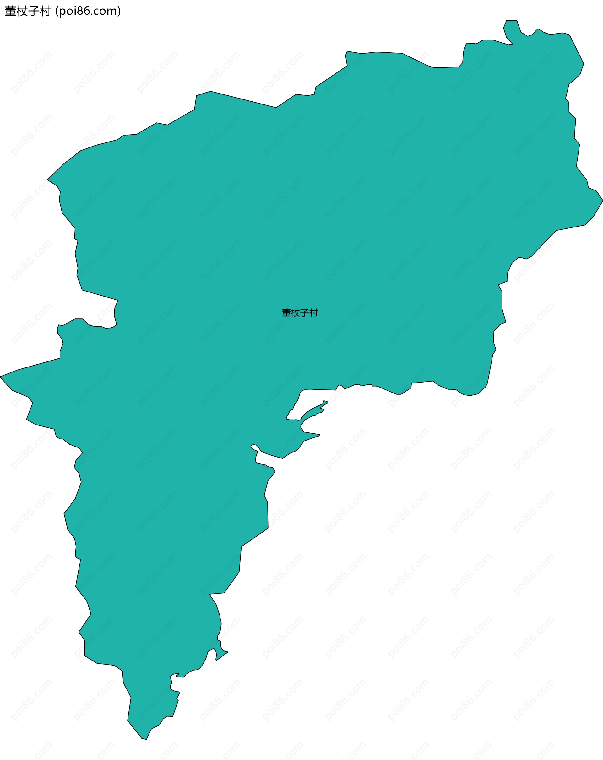 董杖子村边界地图