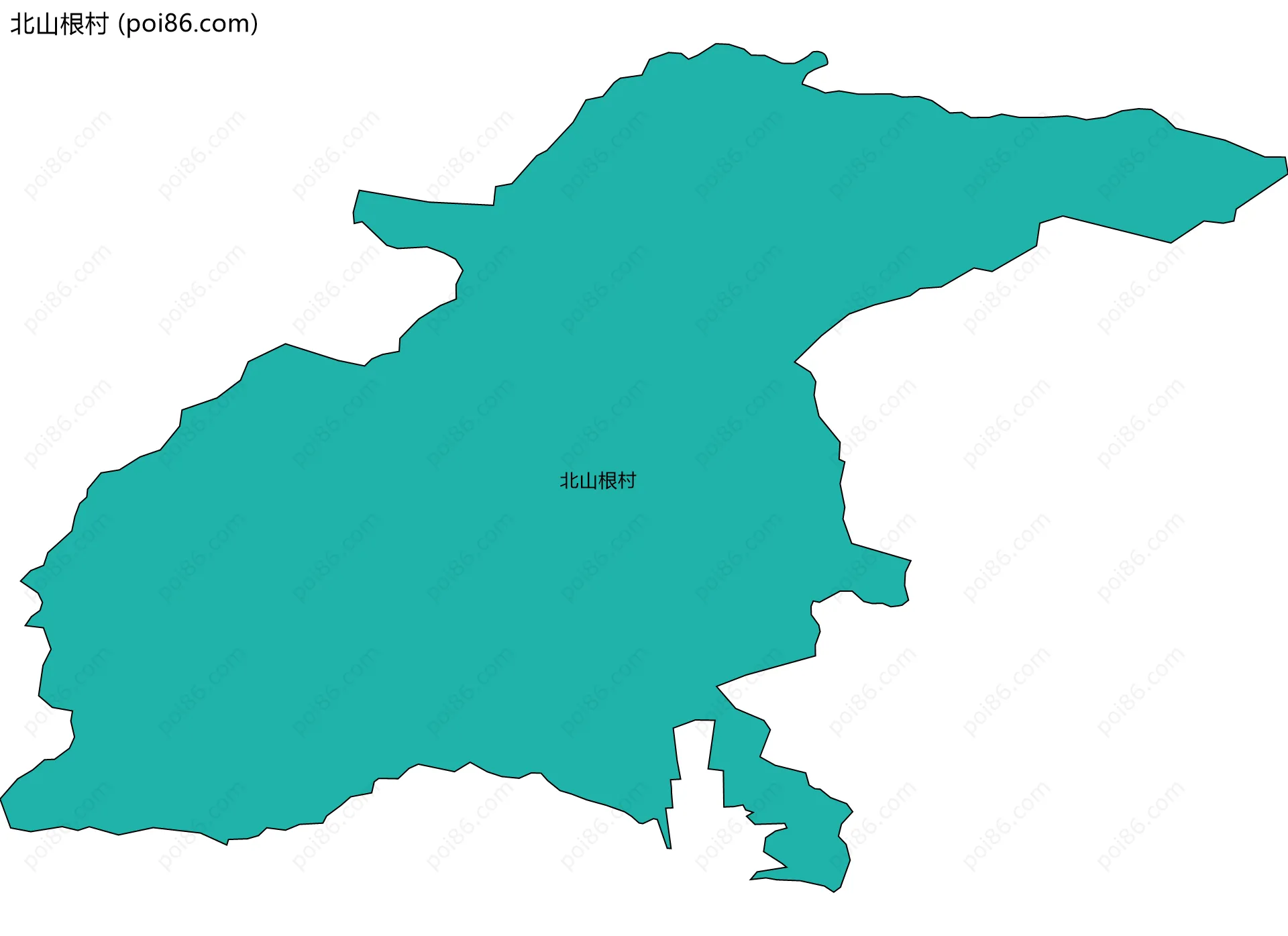 北山根村边界地图