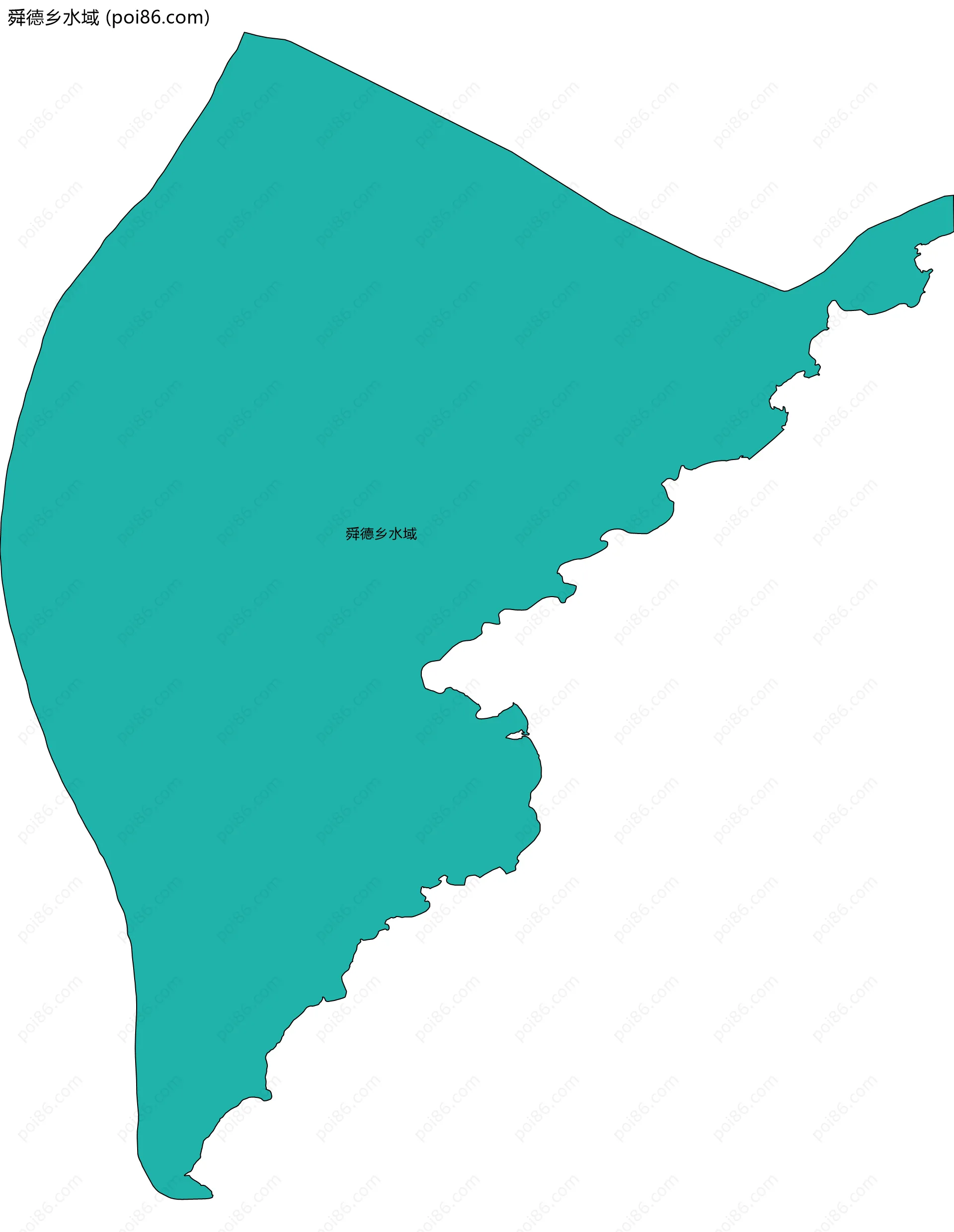 舜德乡水域边界地图