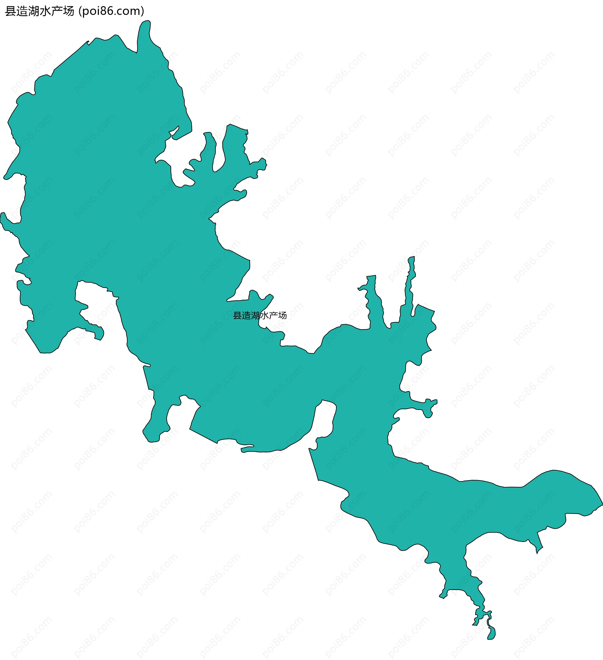 县造湖水产场边界地图