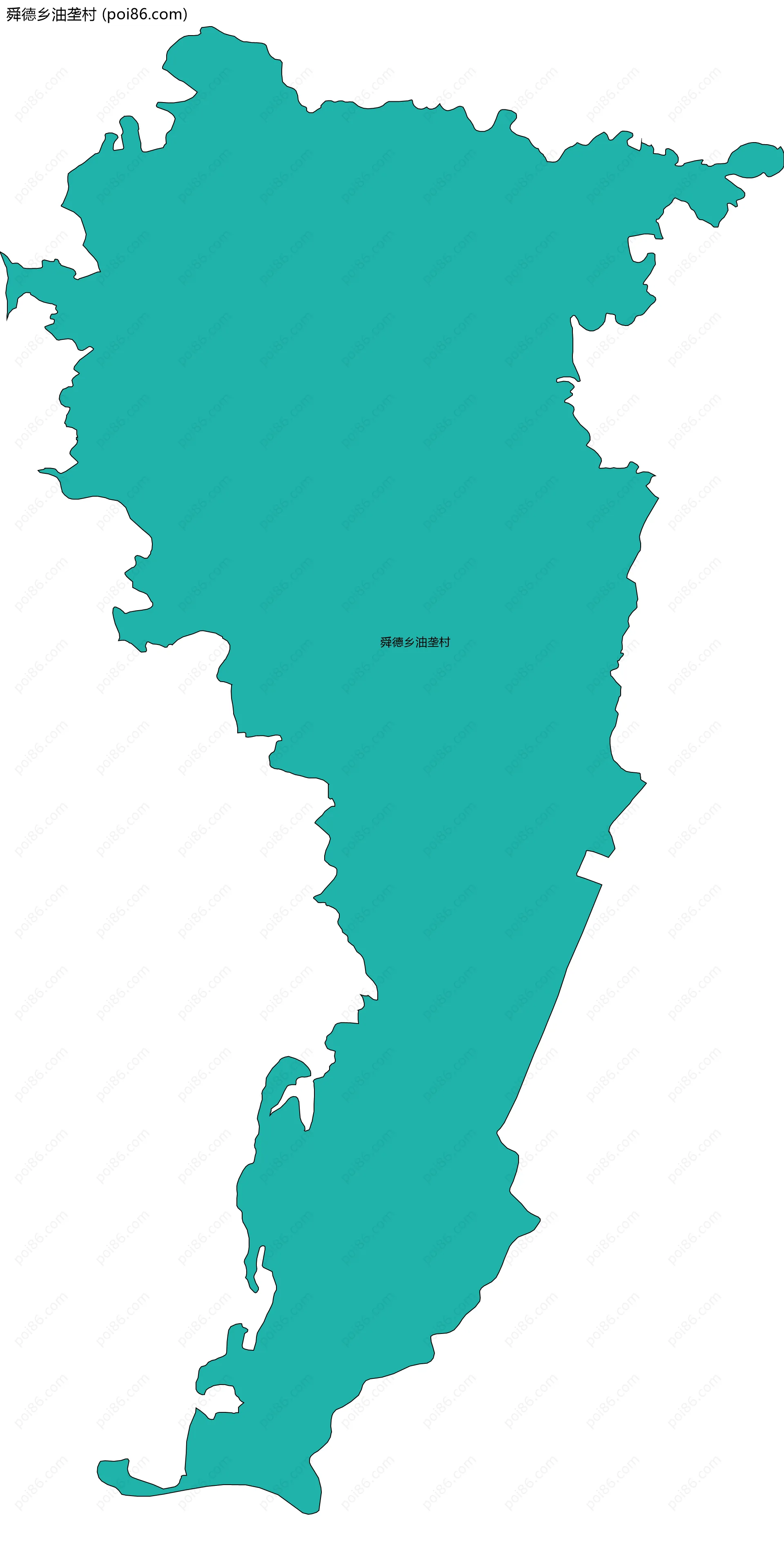 舜德乡油垄村边界地图