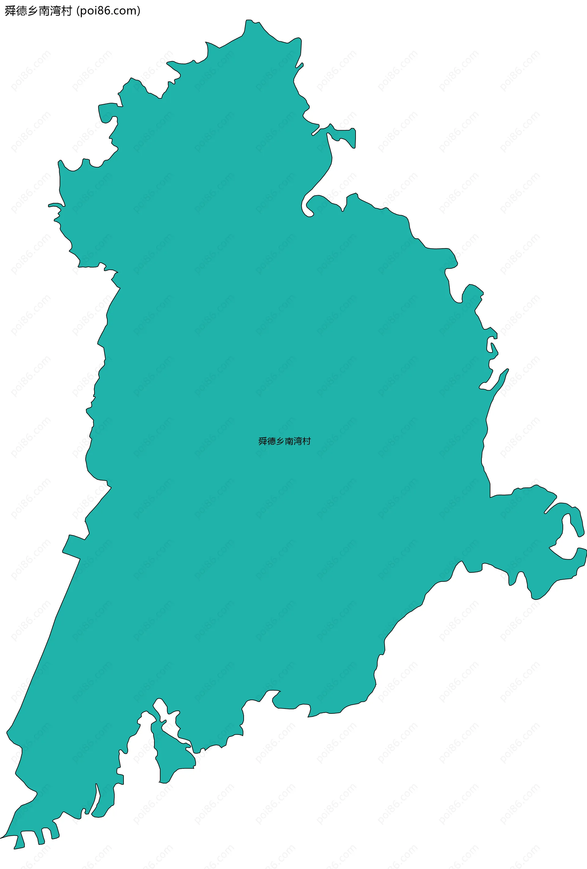 舜德乡南湾村边界地图