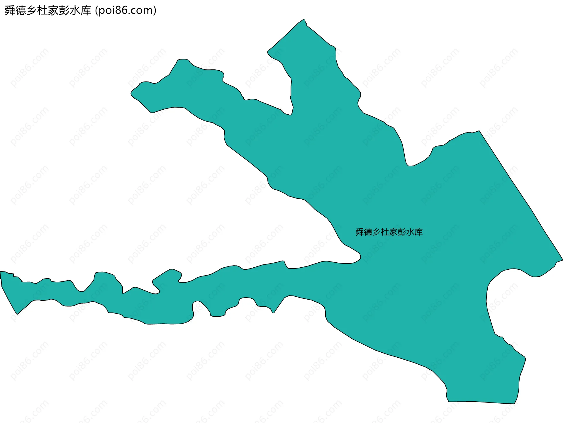 舜德乡杜家彭水库边界地图