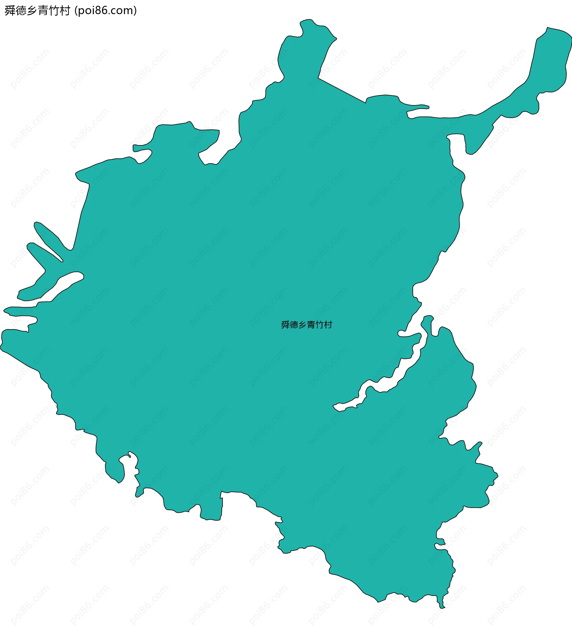 舜德乡青竹村边界地图