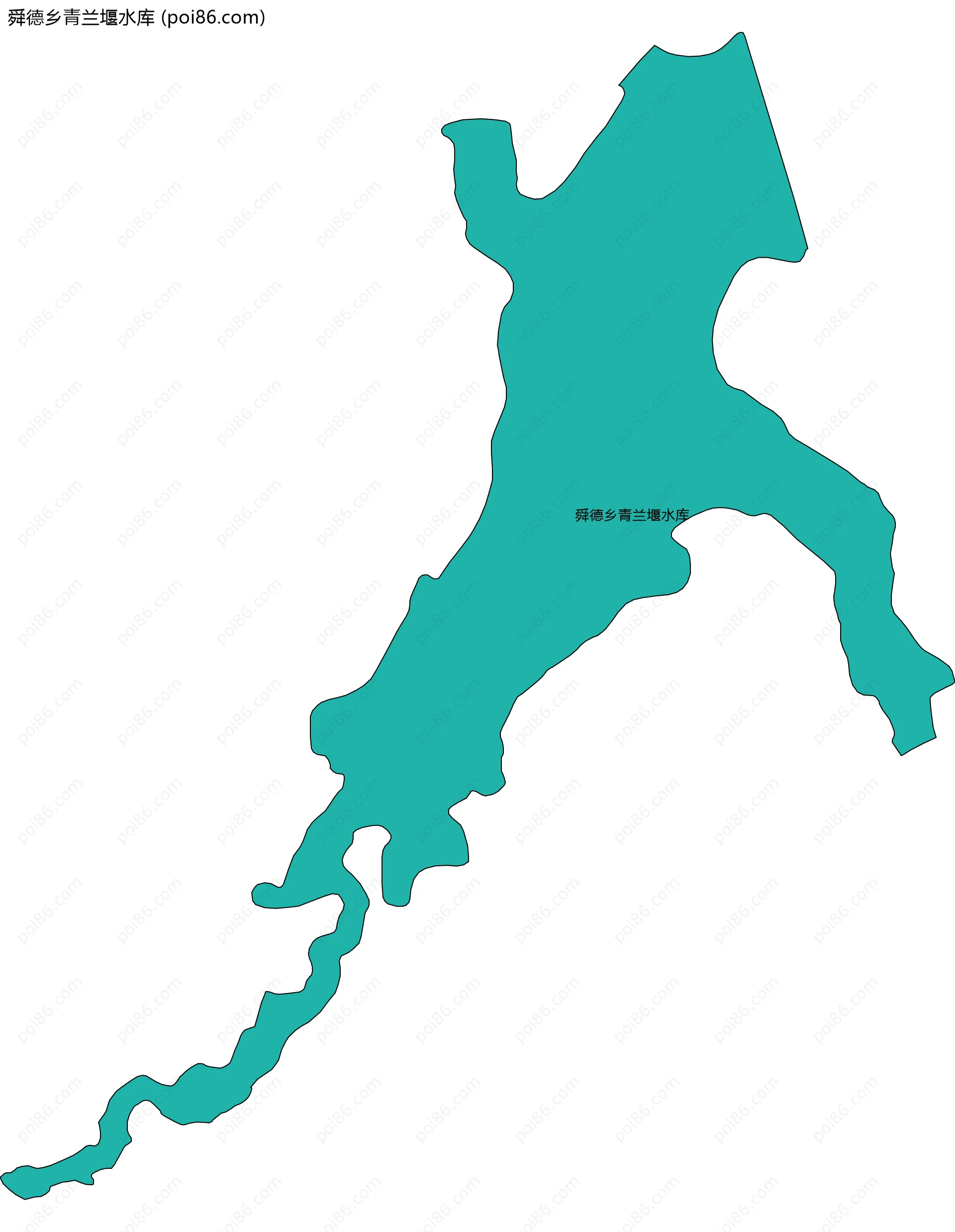 舜德乡青兰堰水库边界地图