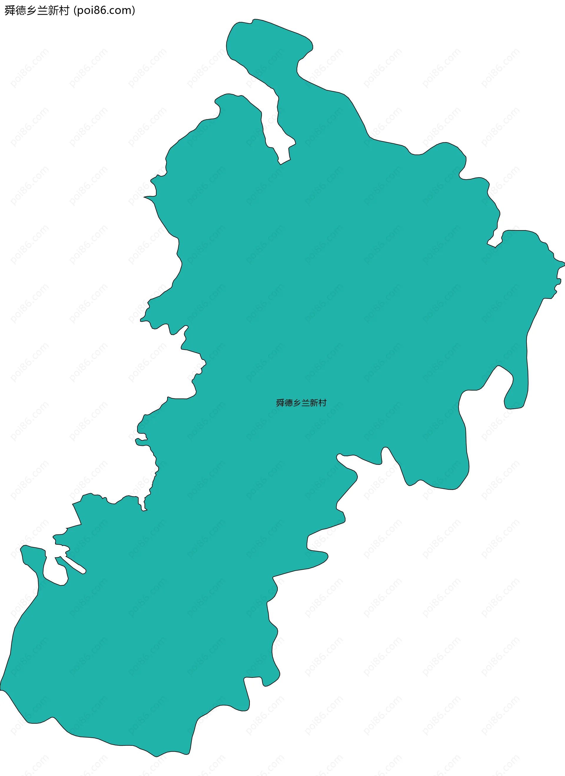 舜德乡兰新村边界地图