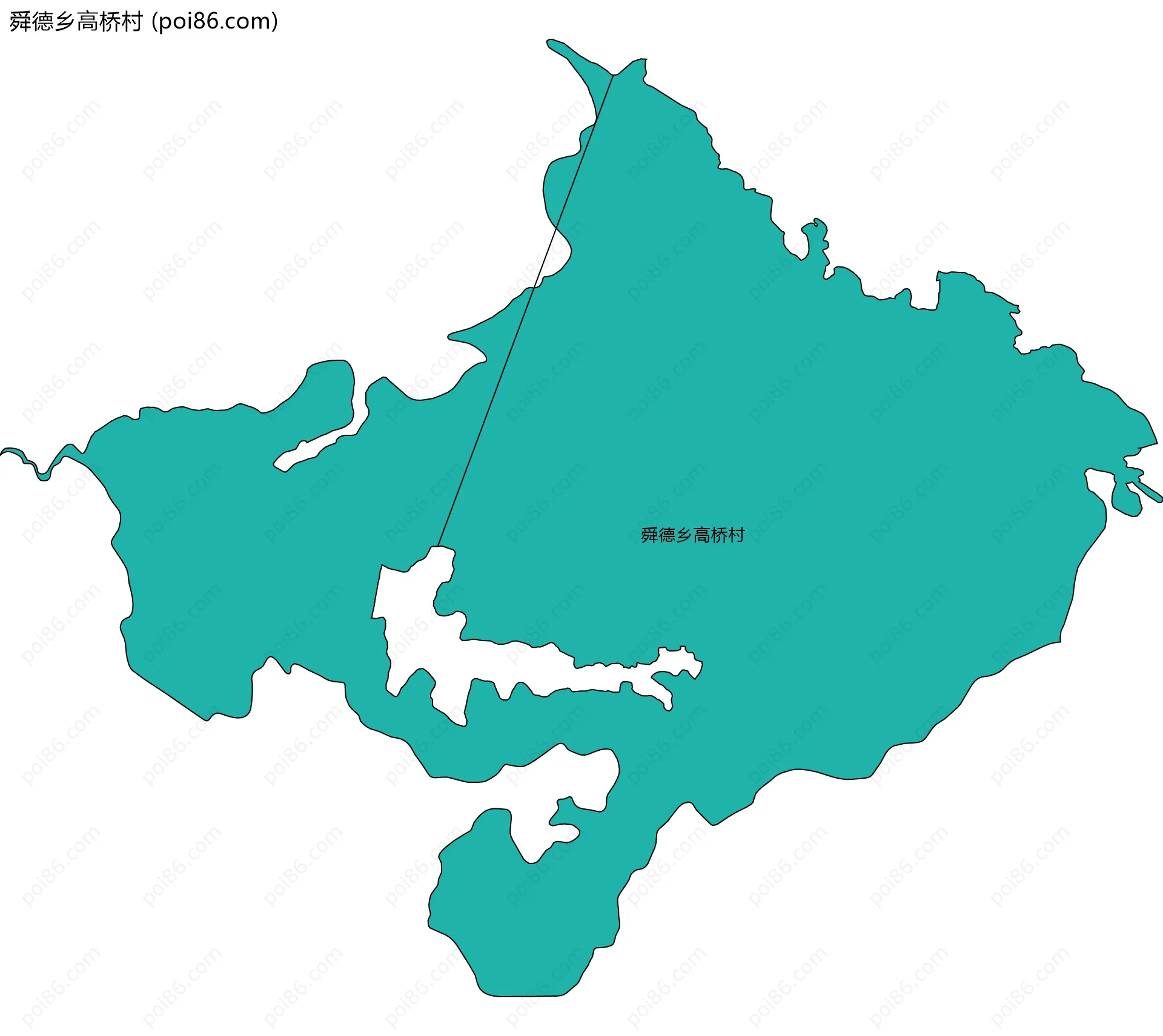舜德乡高桥村边界地图