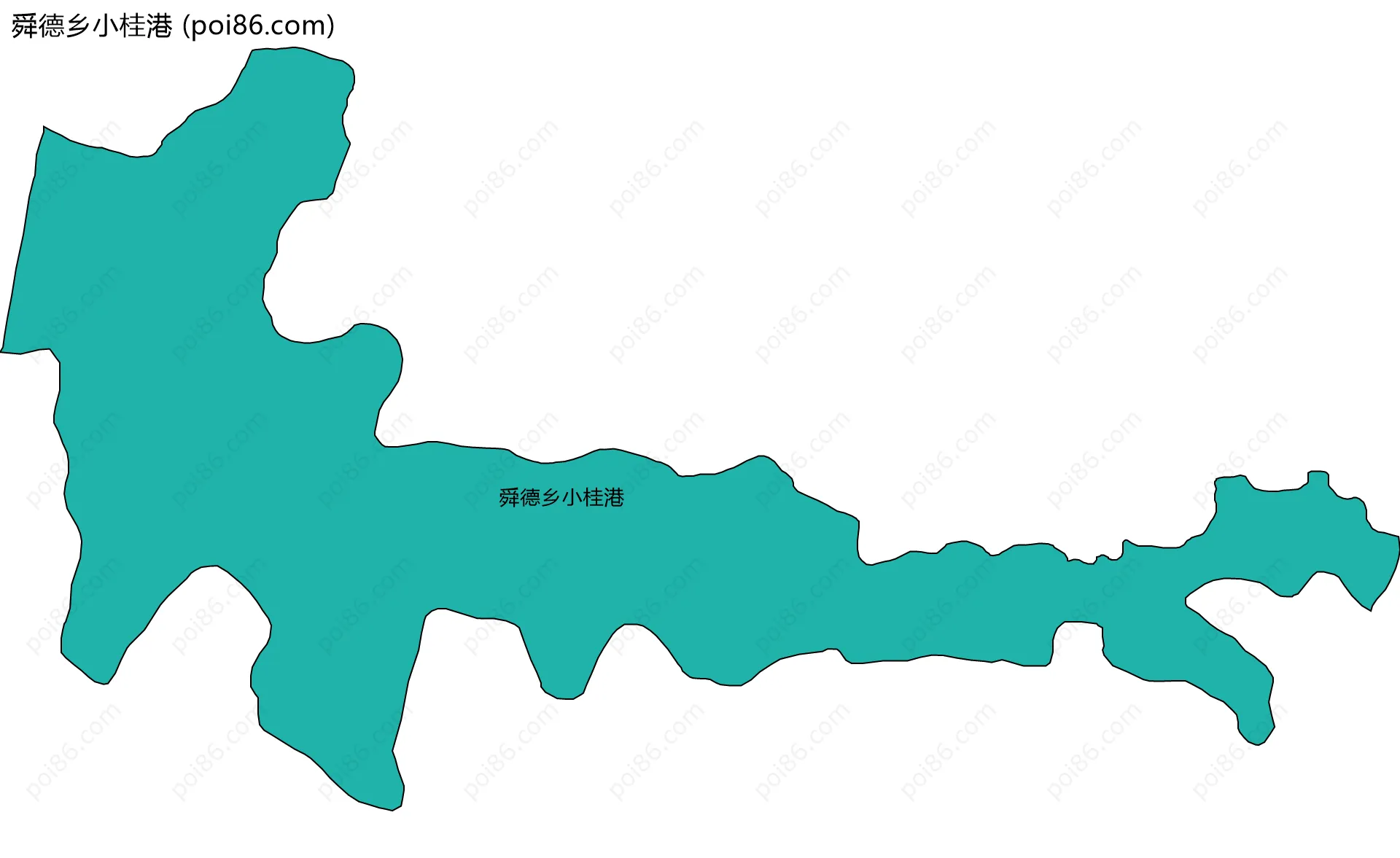 舜德乡小桂港边界地图