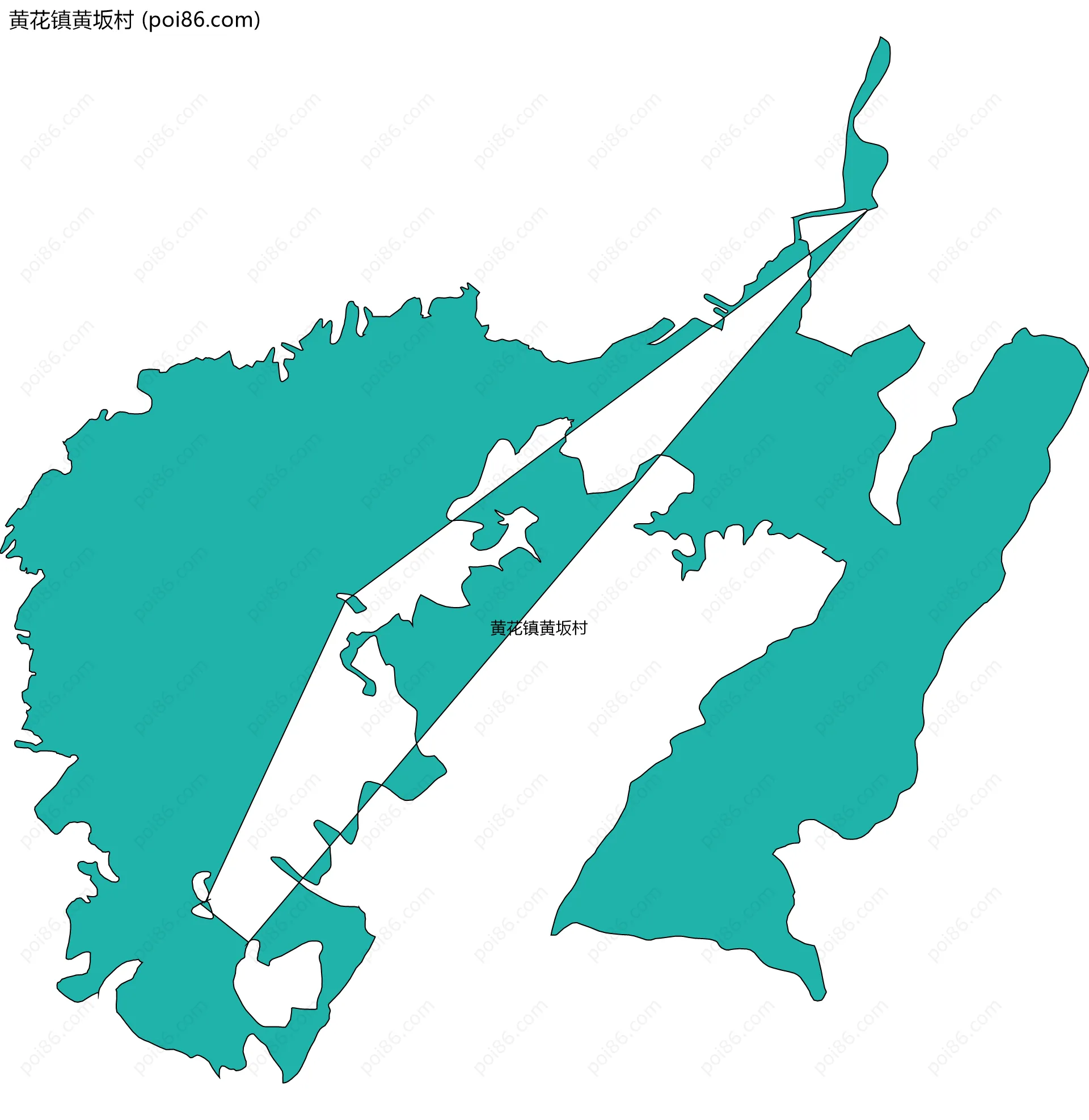 黄花镇黄坂村边界地图