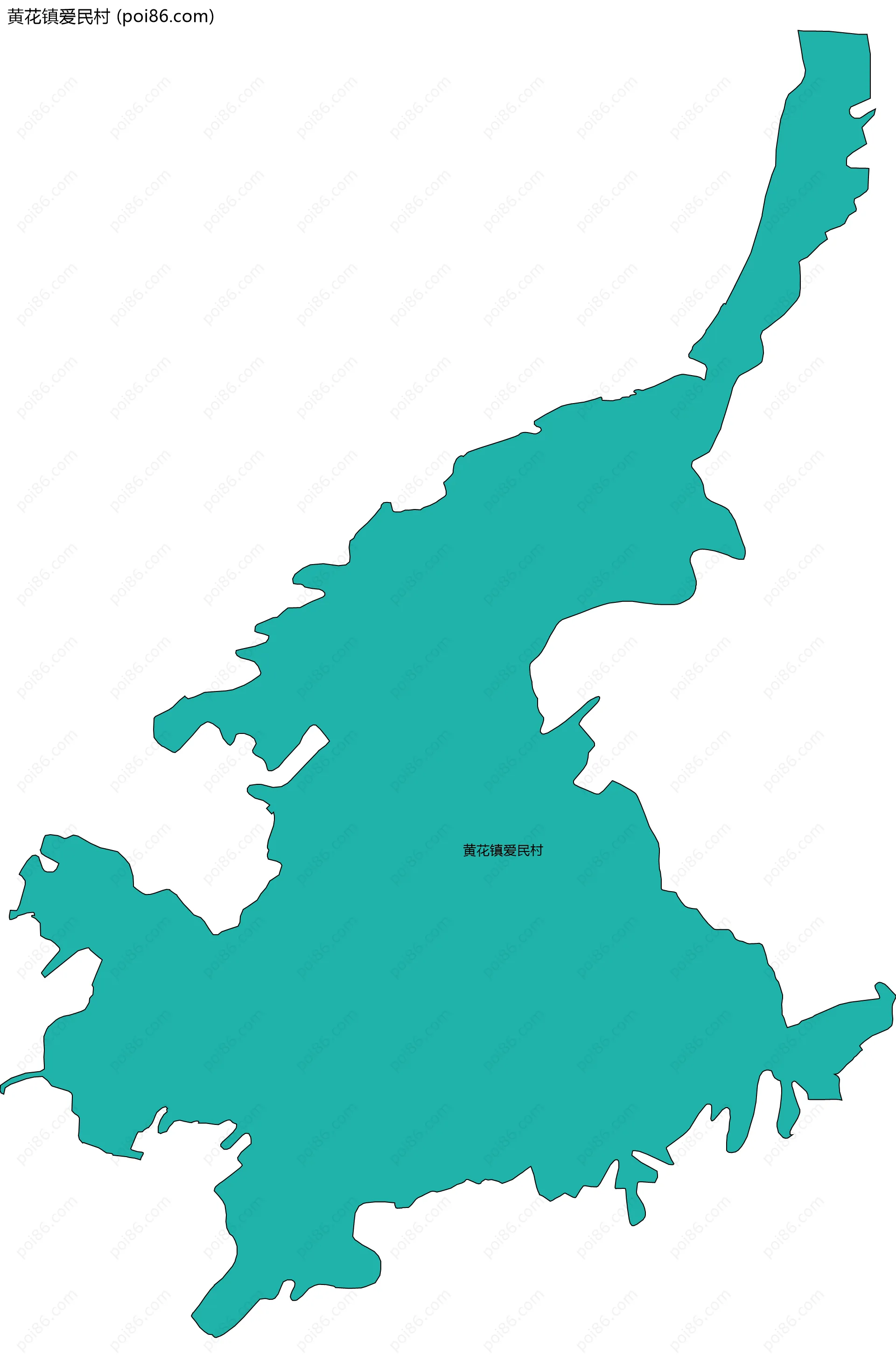 黄花镇爱民村边界地图