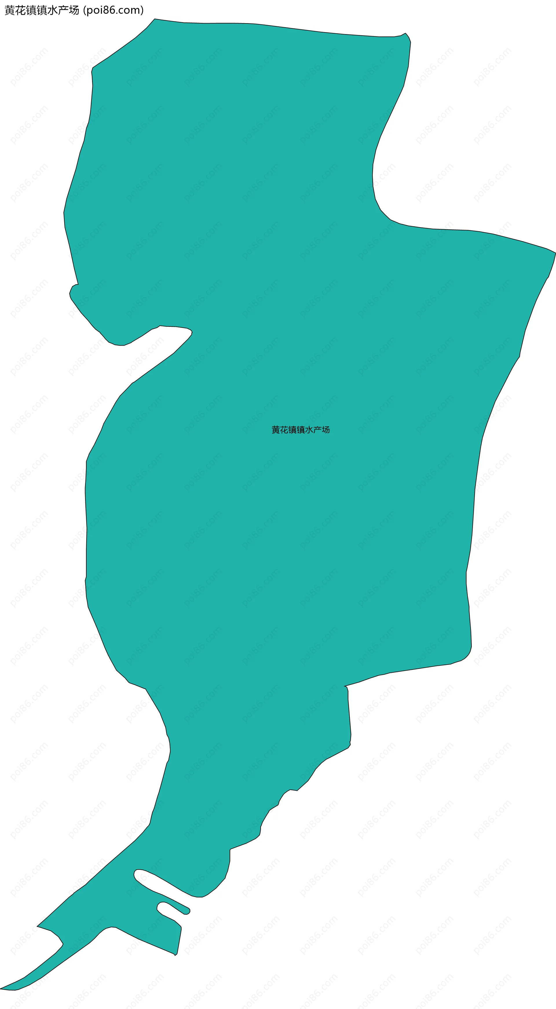 黄花镇镇水产场边界地图