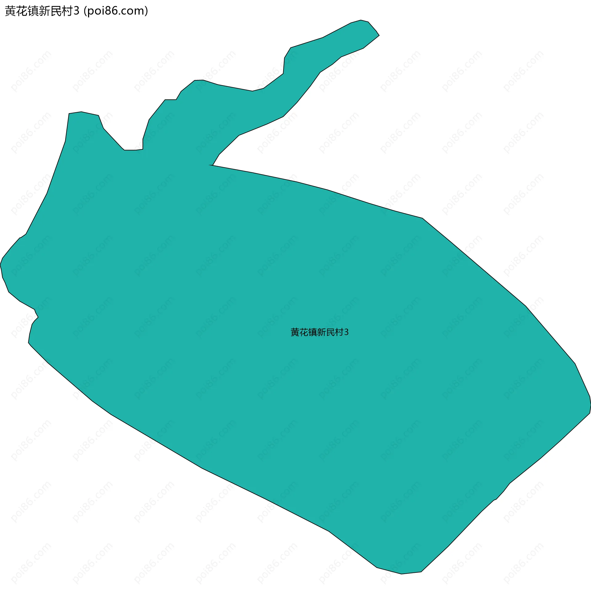 黄花镇新民村3边界地图