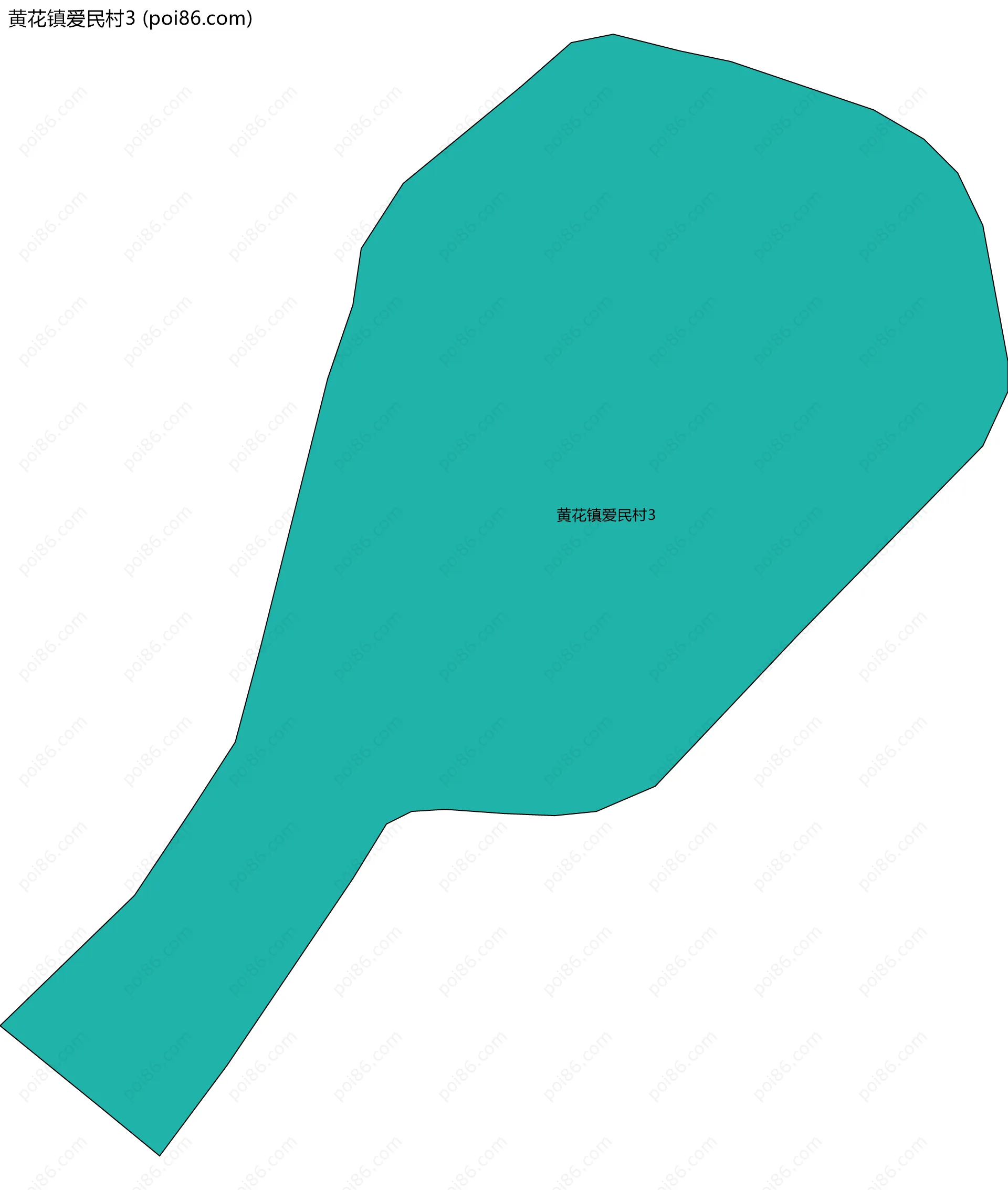 黄花镇爱民村3边界地图