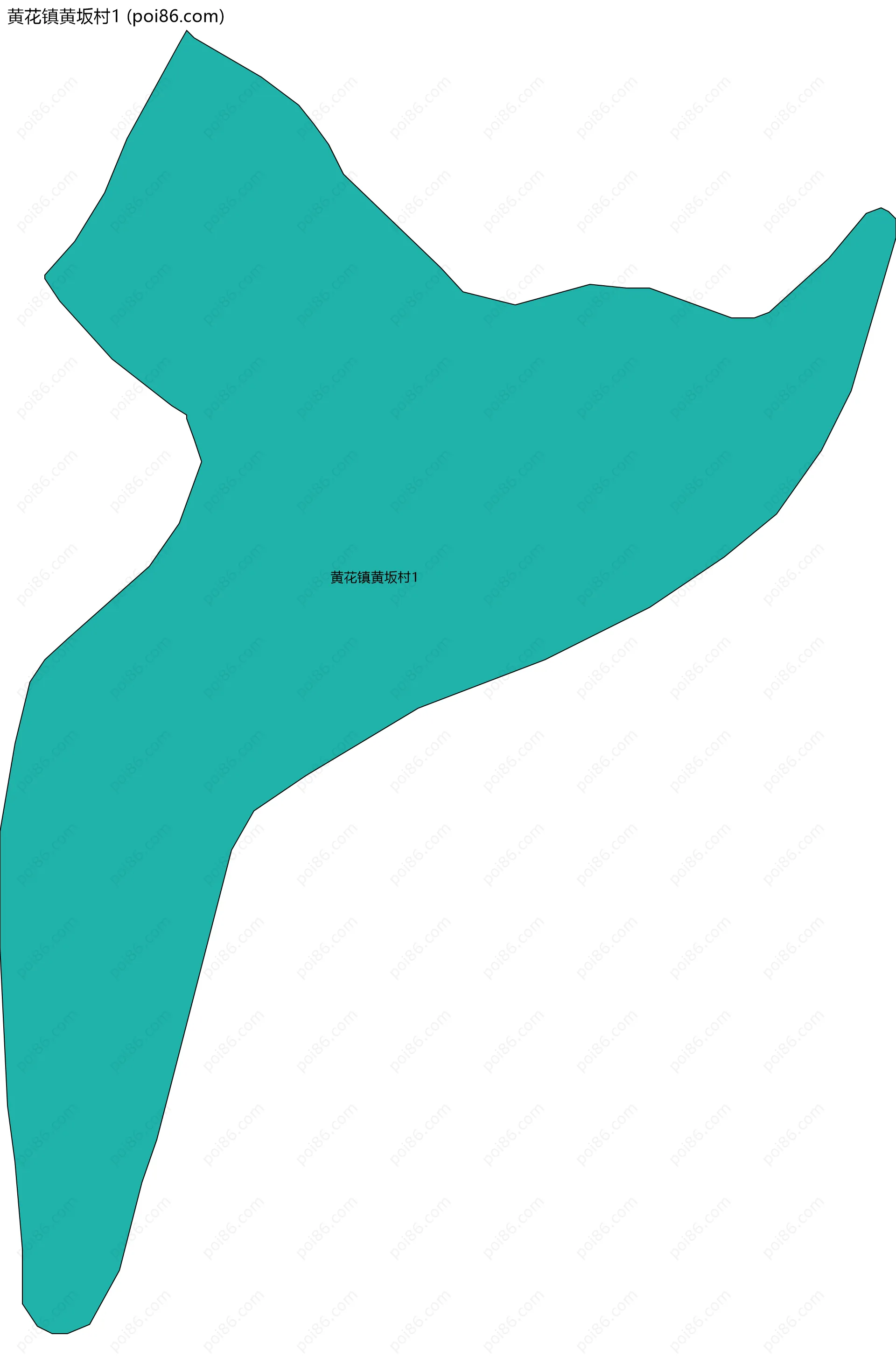 黄花镇黄坂村1边界地图
