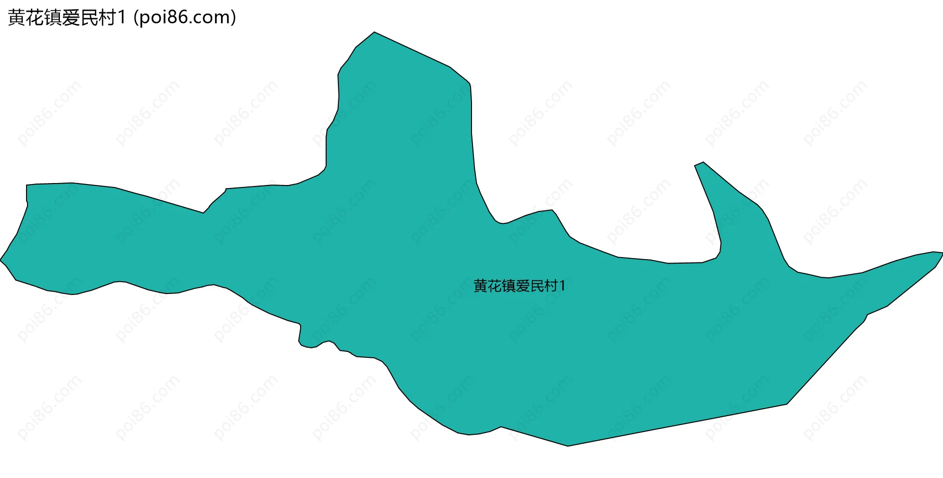 黄花镇爱民村1边界地图