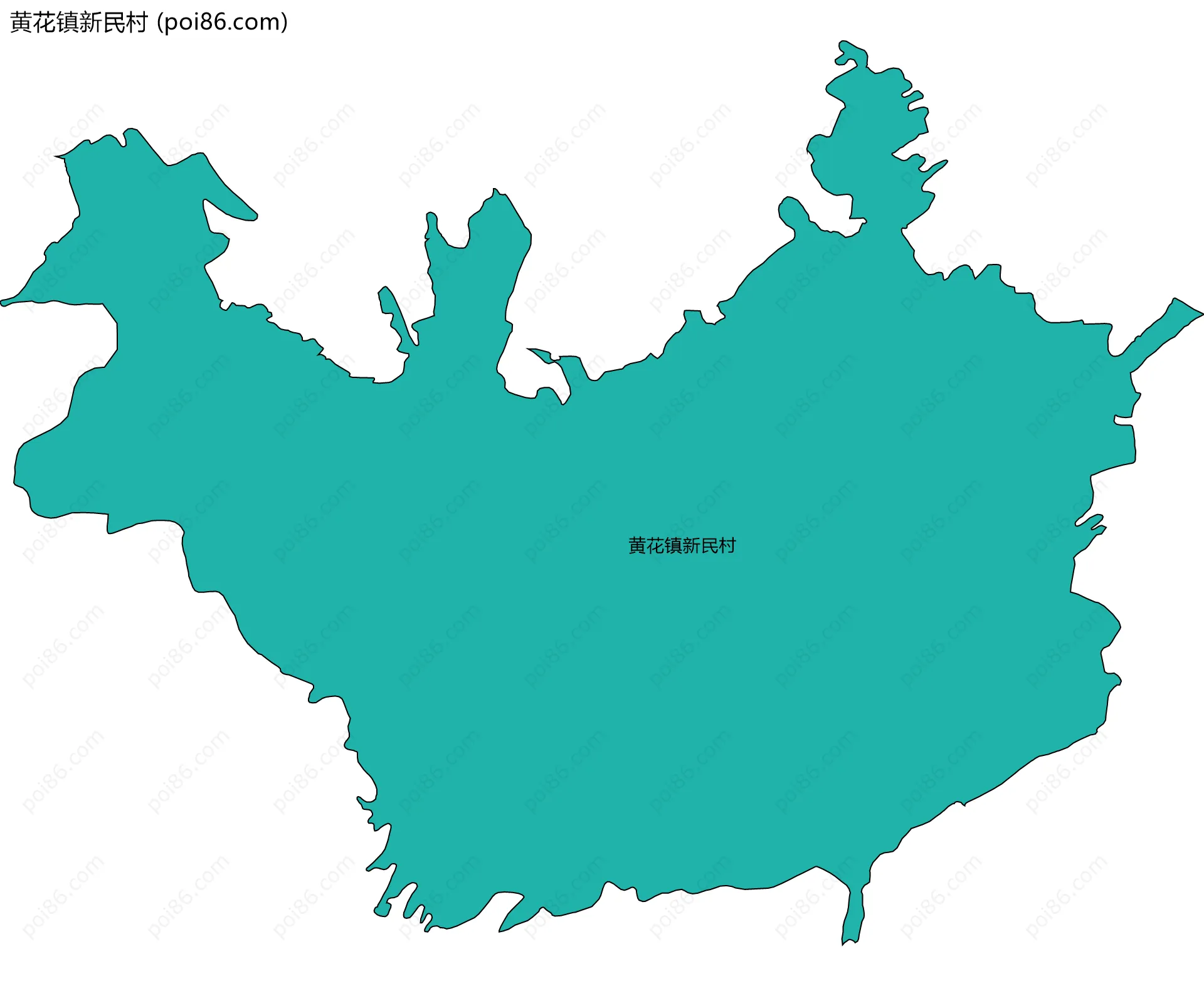 黄花镇新民村边界地图