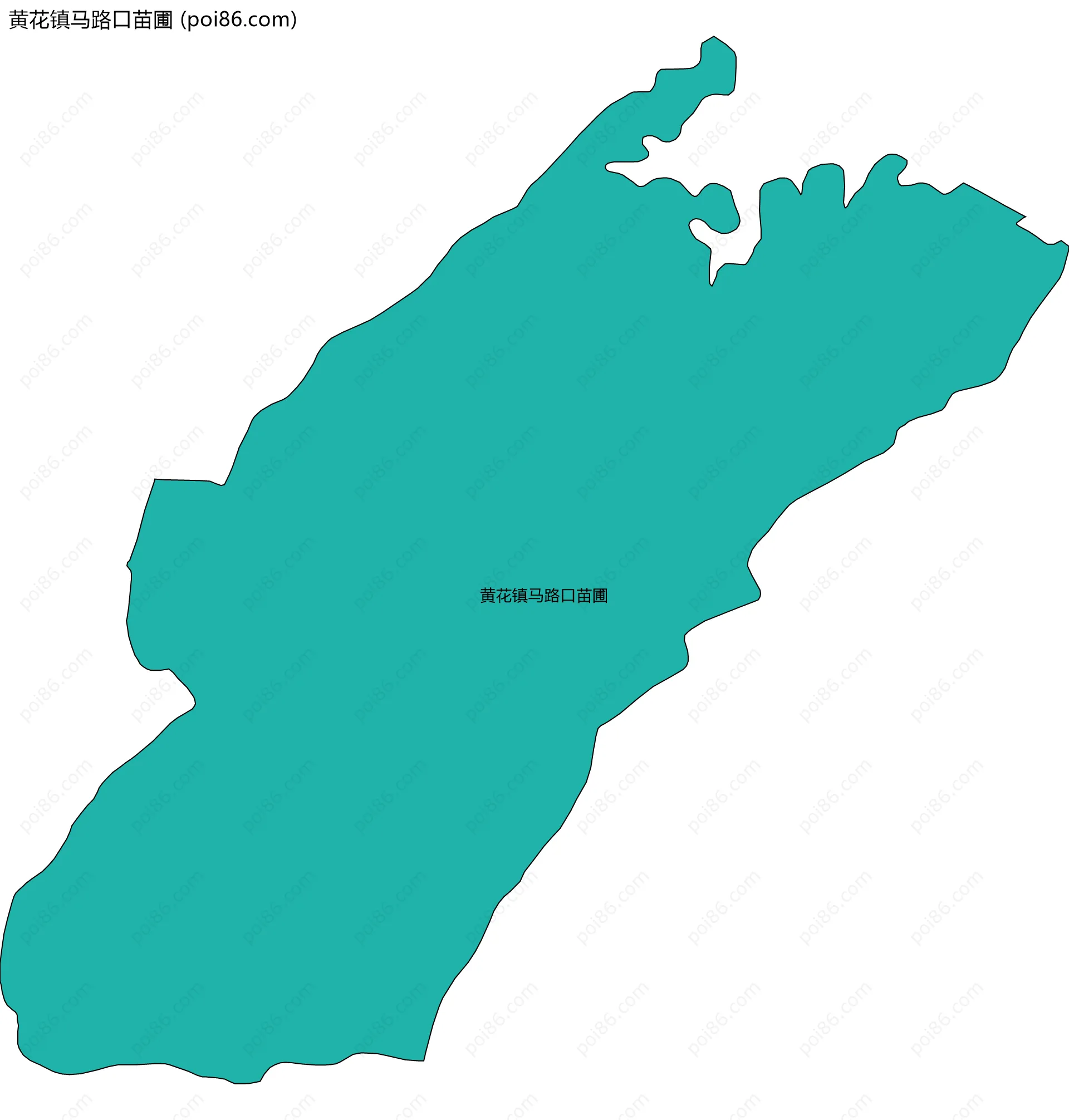 黄花镇马路口苗圃边界地图