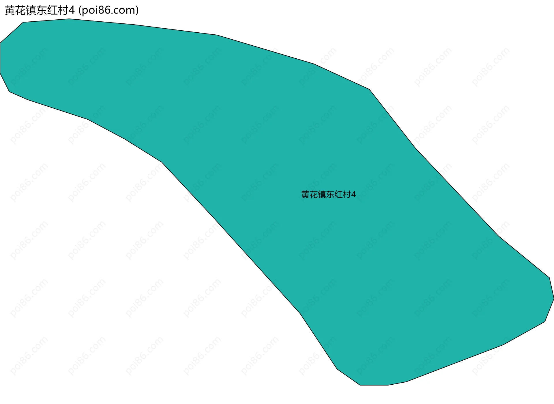 黄花镇东红村4边界地图