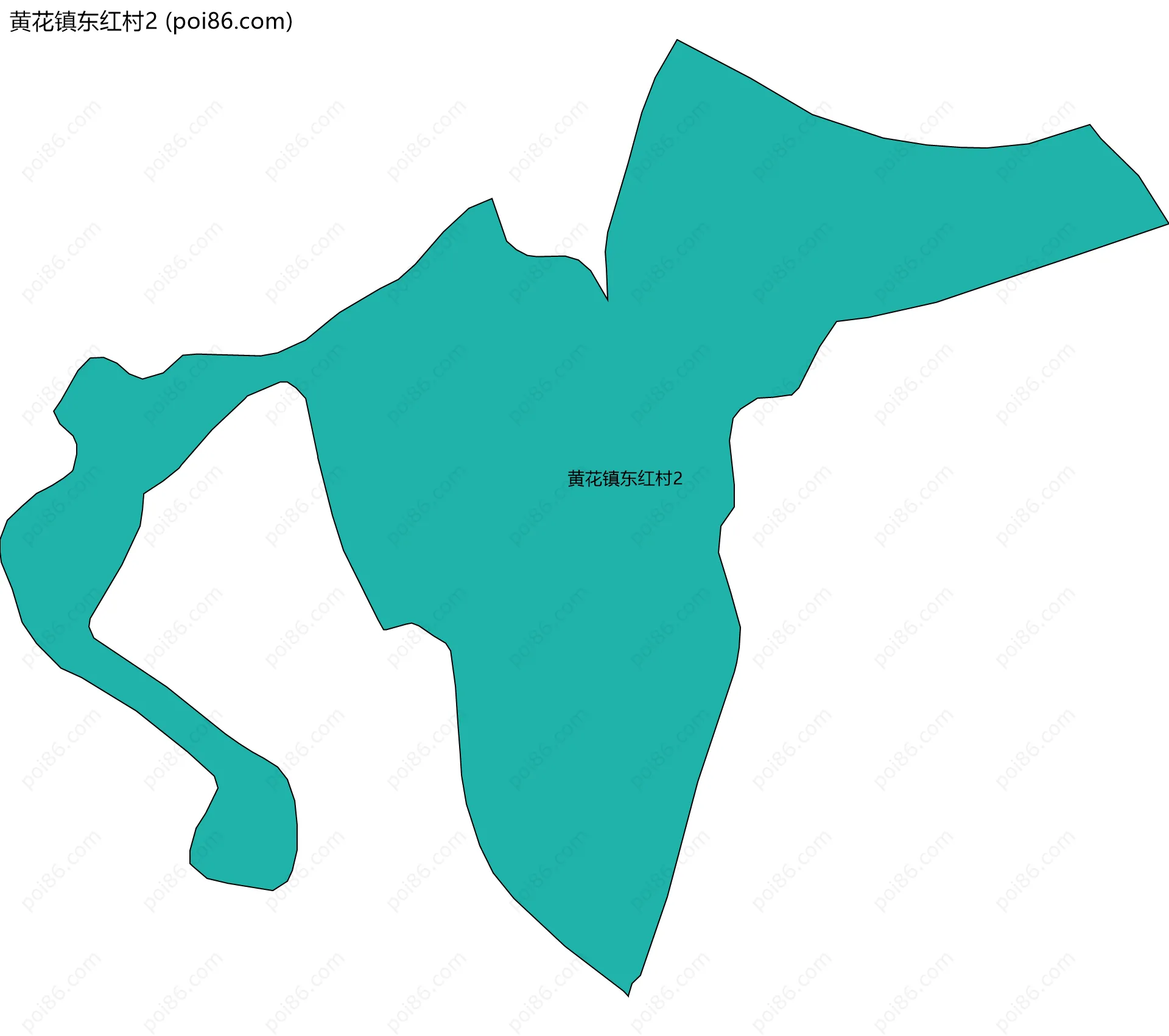 黄花镇东红村2边界地图