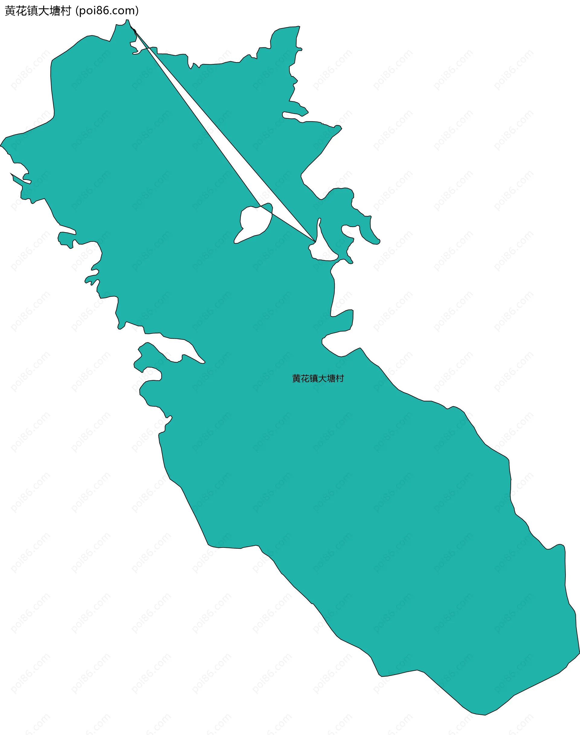 黄花镇大塘村边界地图
