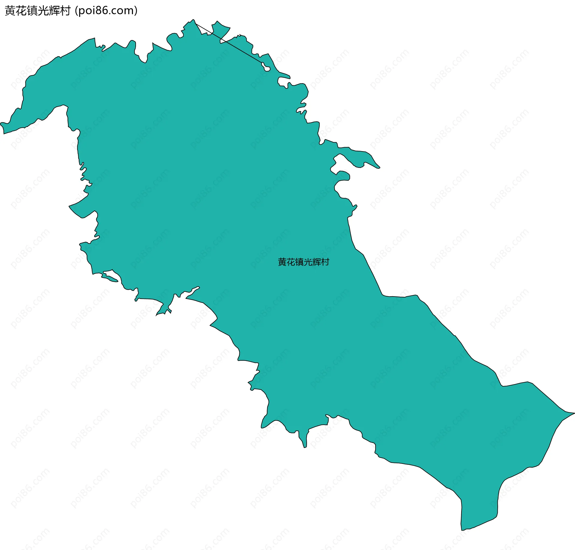 黄花镇光辉村边界地图