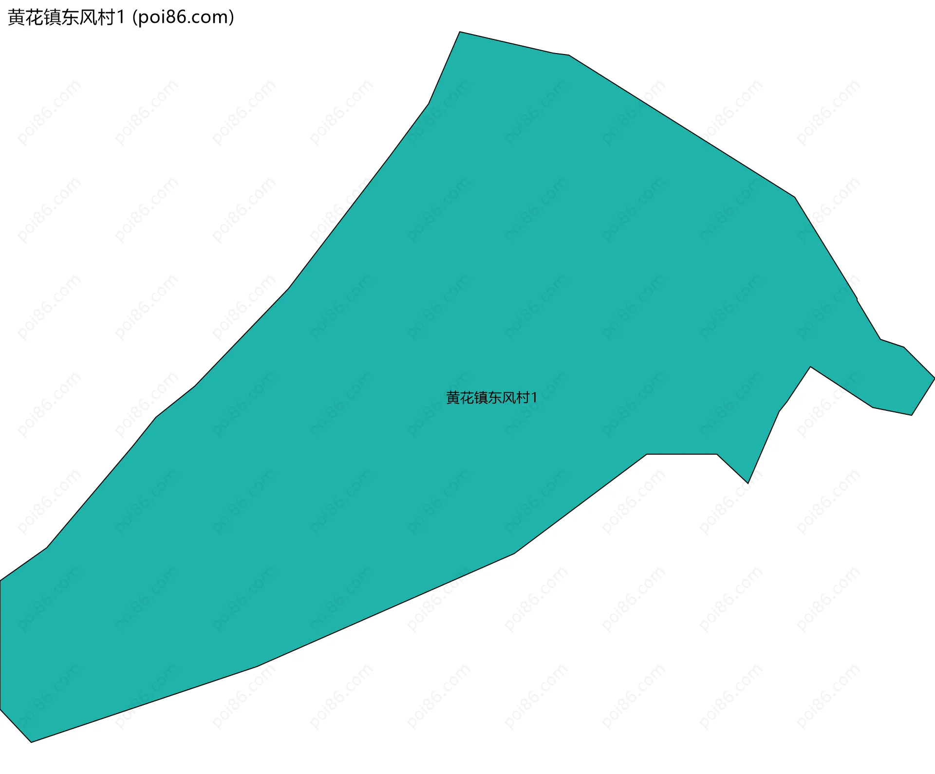 黄花镇东风村1边界地图