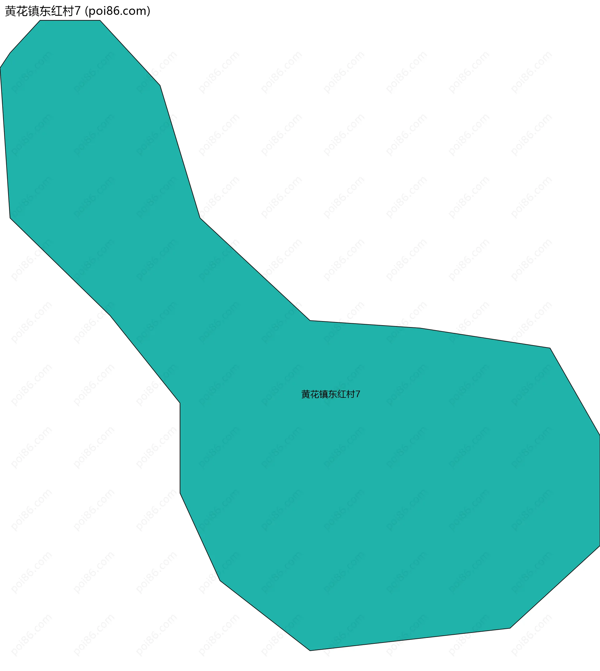 黄花镇东红村7边界地图