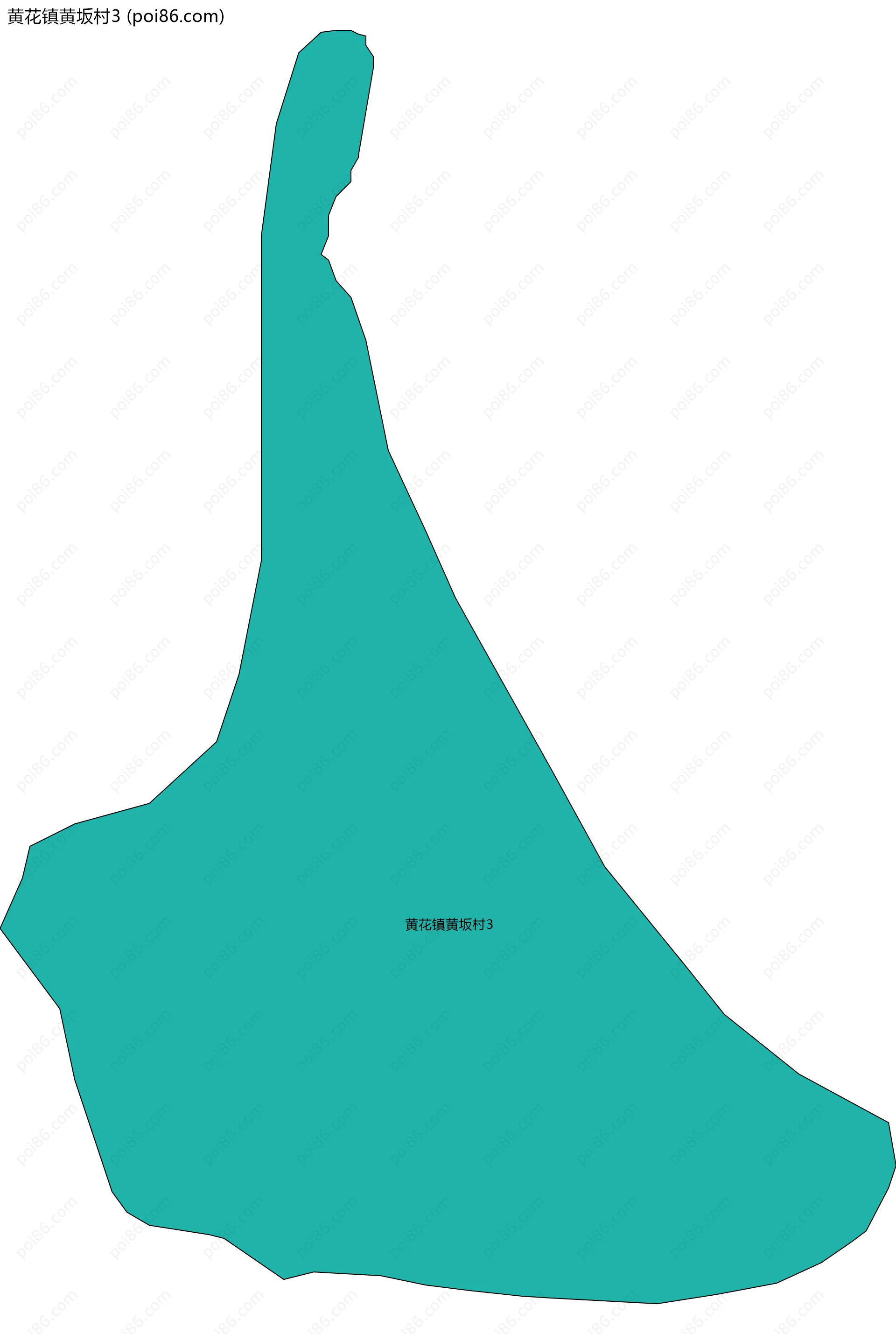 黄花镇黄坂村3边界地图
