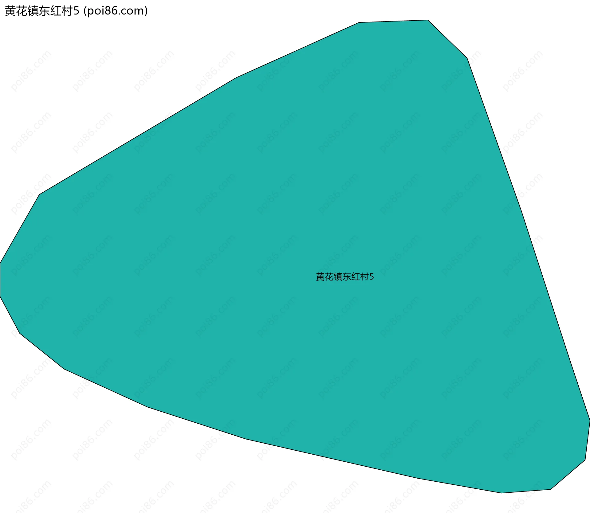 黄花镇东红村5边界地图