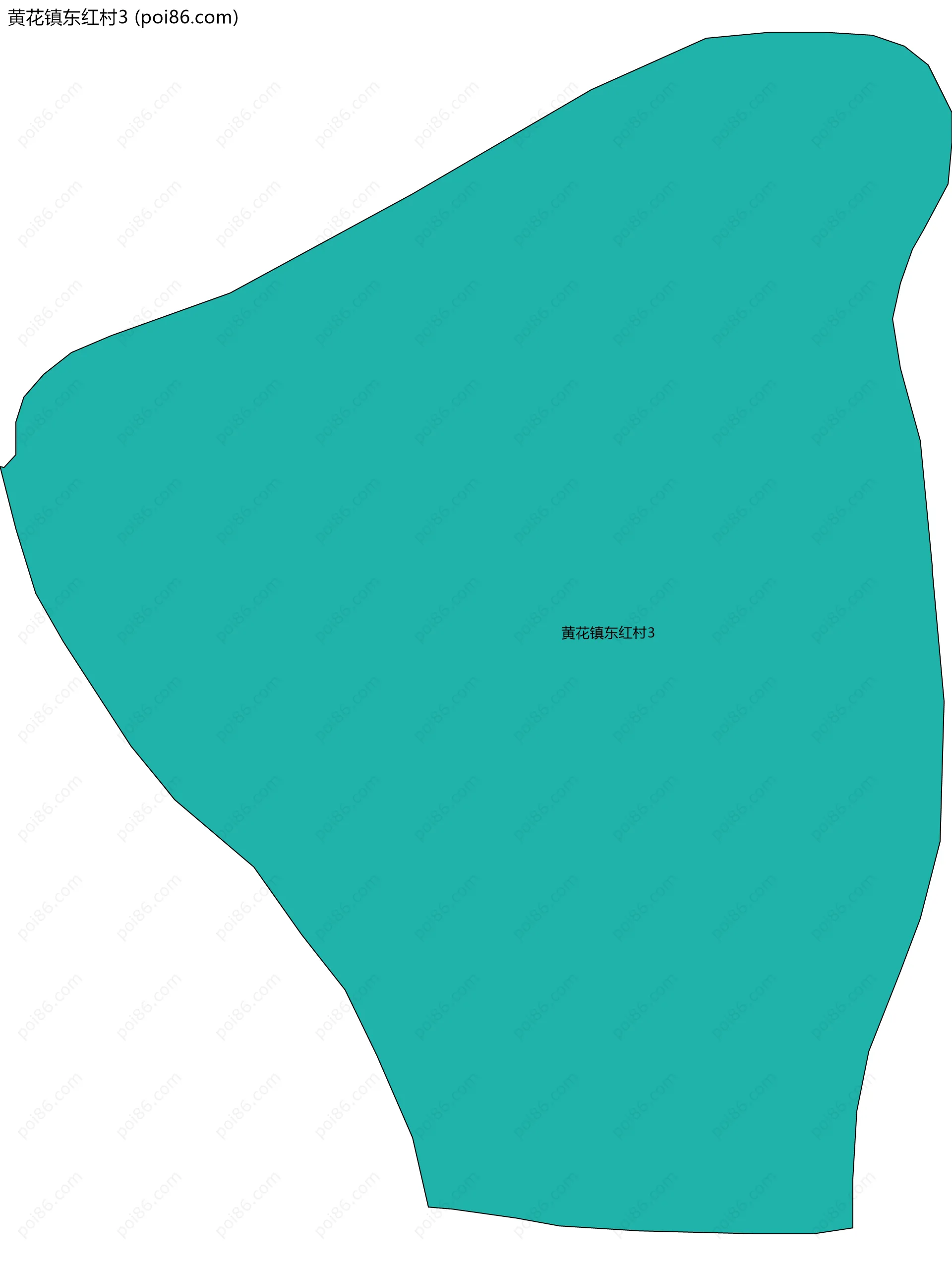 黄花镇东红村3边界地图