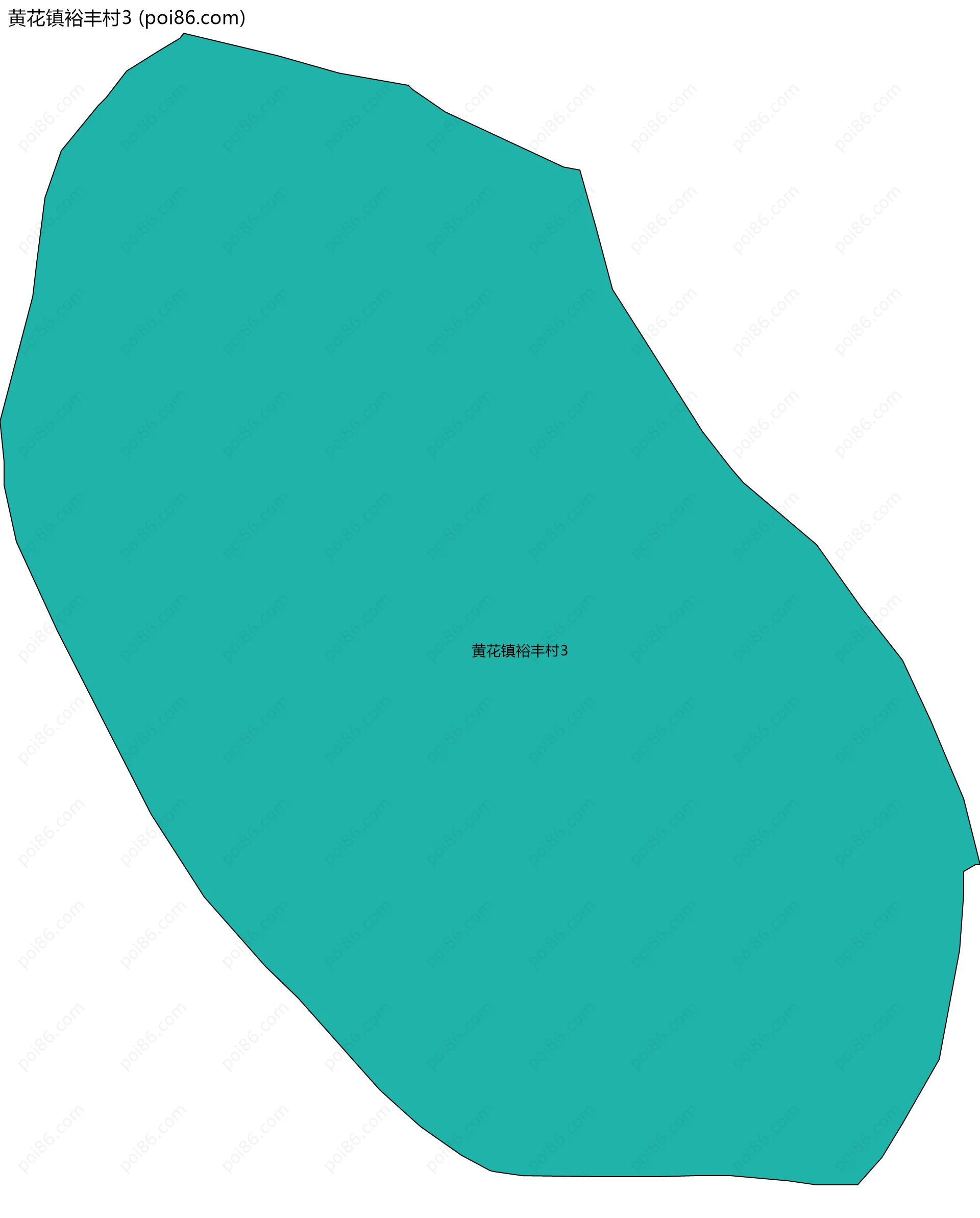 黄花镇裕丰村3边界地图
