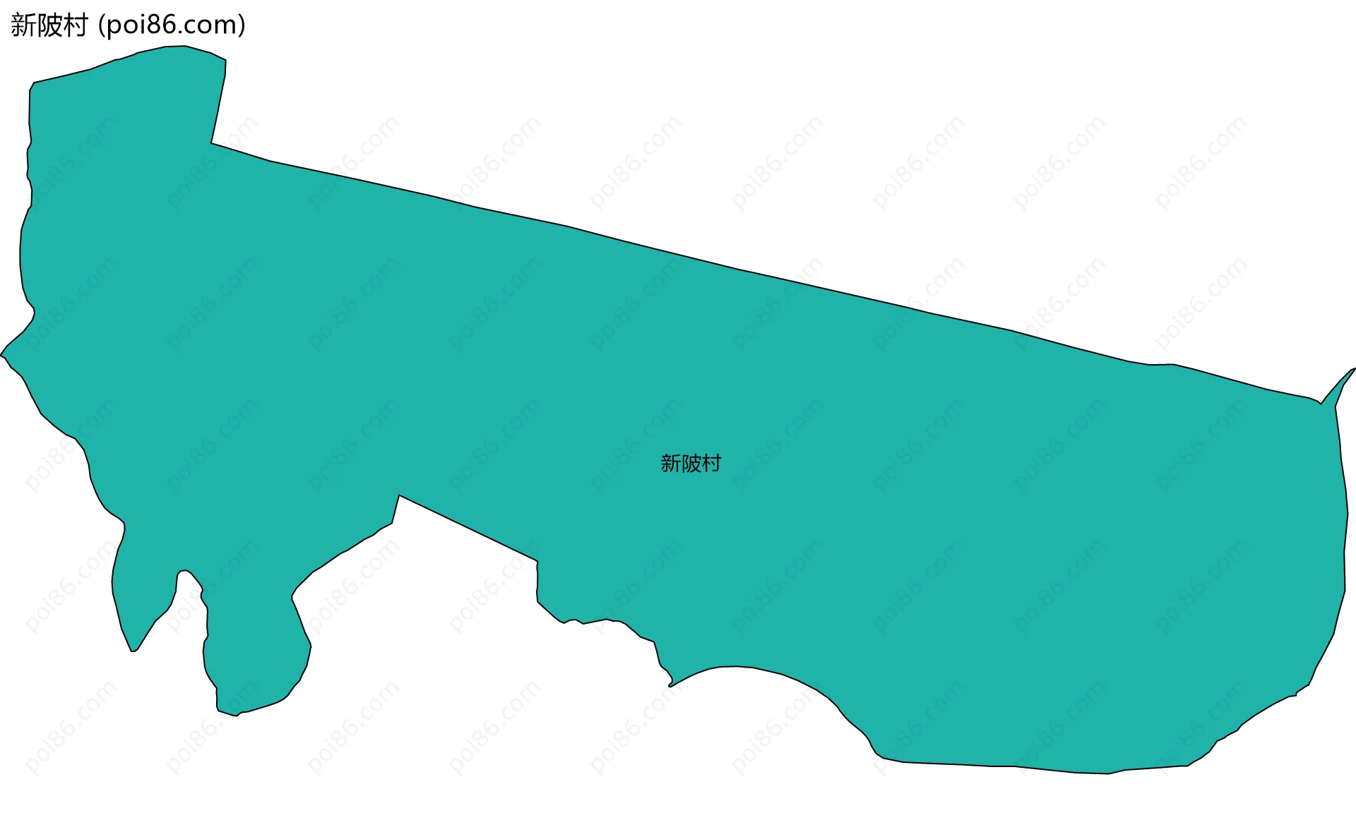 新陂村边界地图