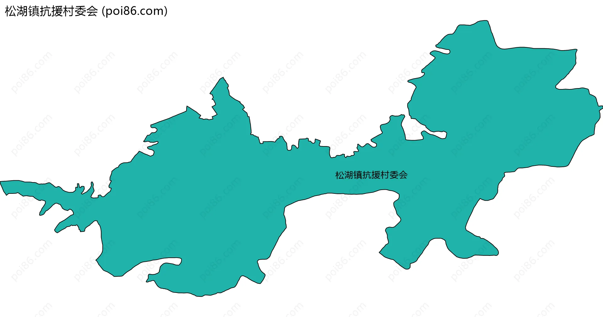 松湖镇抗援村委会边界地图