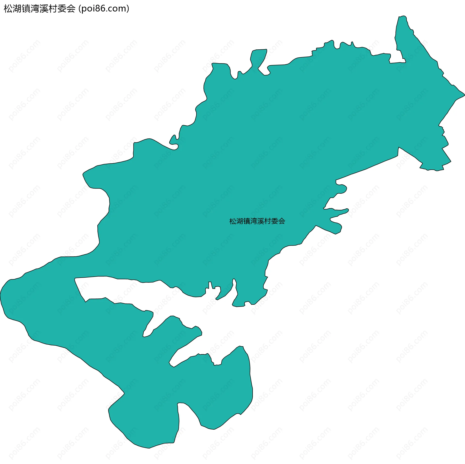 松湖镇湾溪村委会边界地图