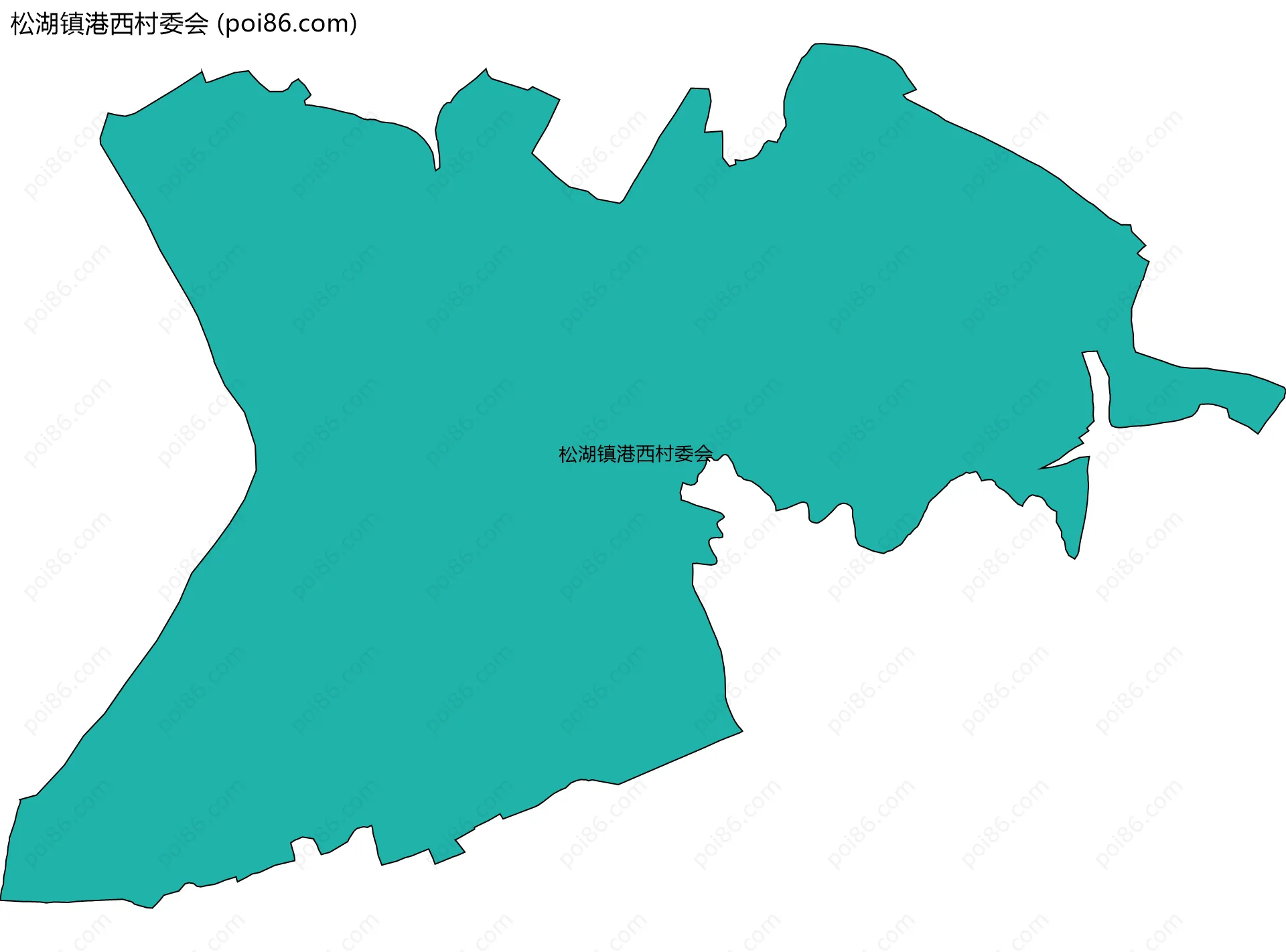 松湖镇港西村委会边界地图
